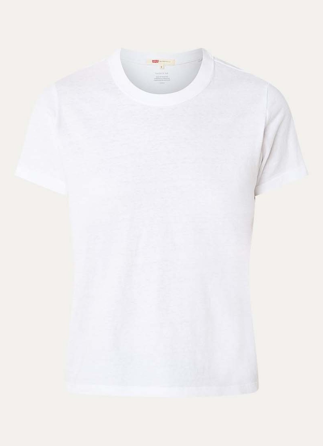 Levi's T-shirt met ronde hals - voorkant wit