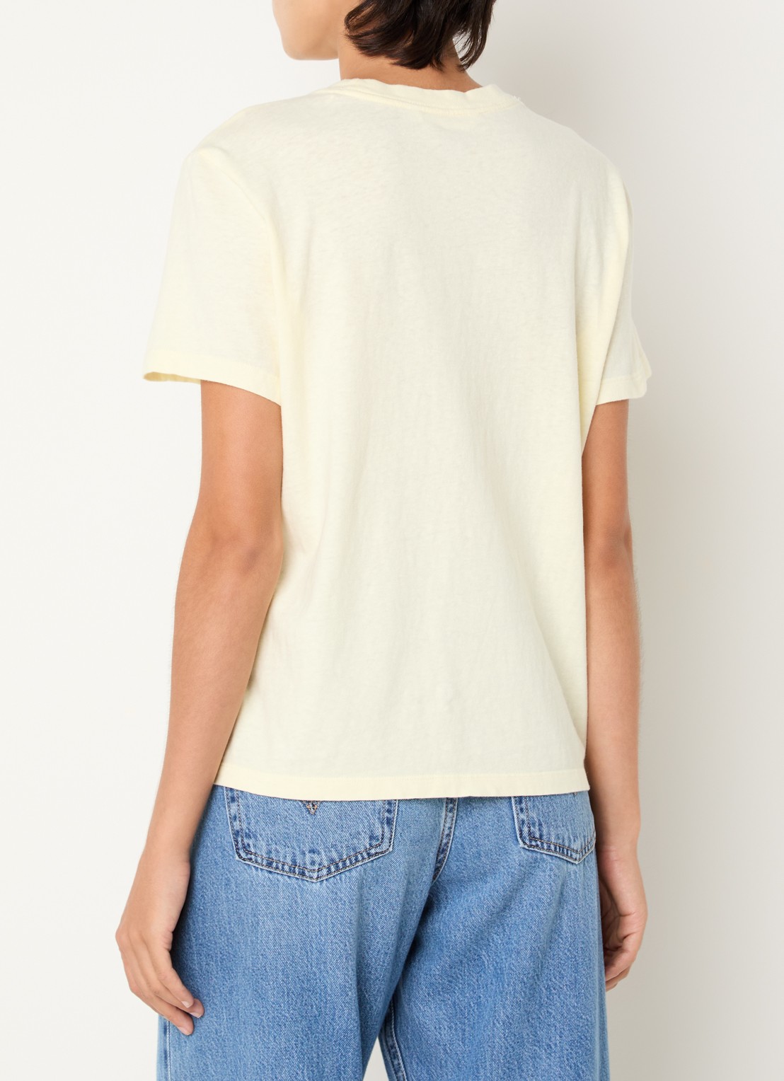 Levi's T-shirt met ronde hals - achterkant 3 lichtgeel