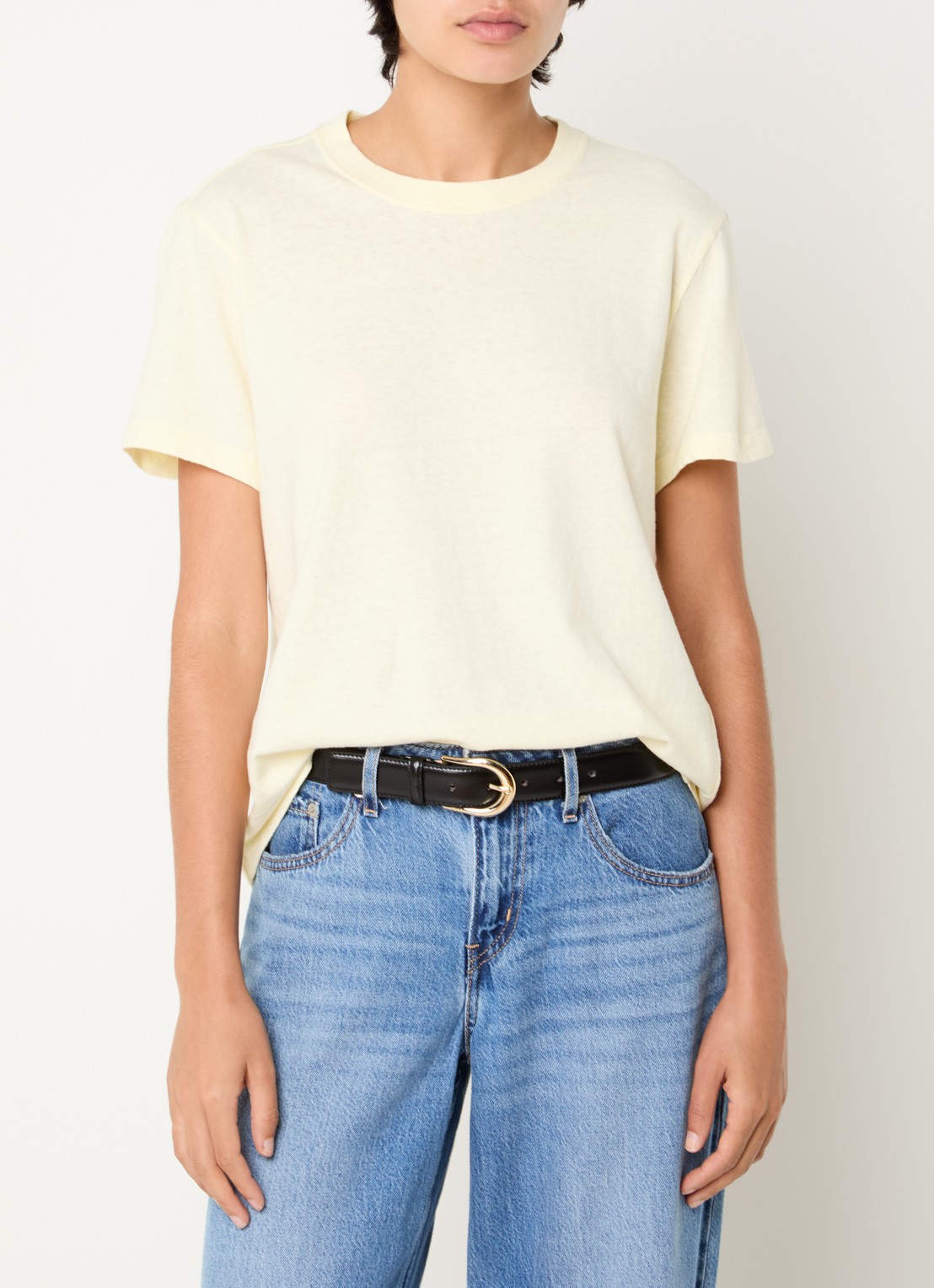 Levi's T-shirt met ronde hals - detail 4 lichtgeel
