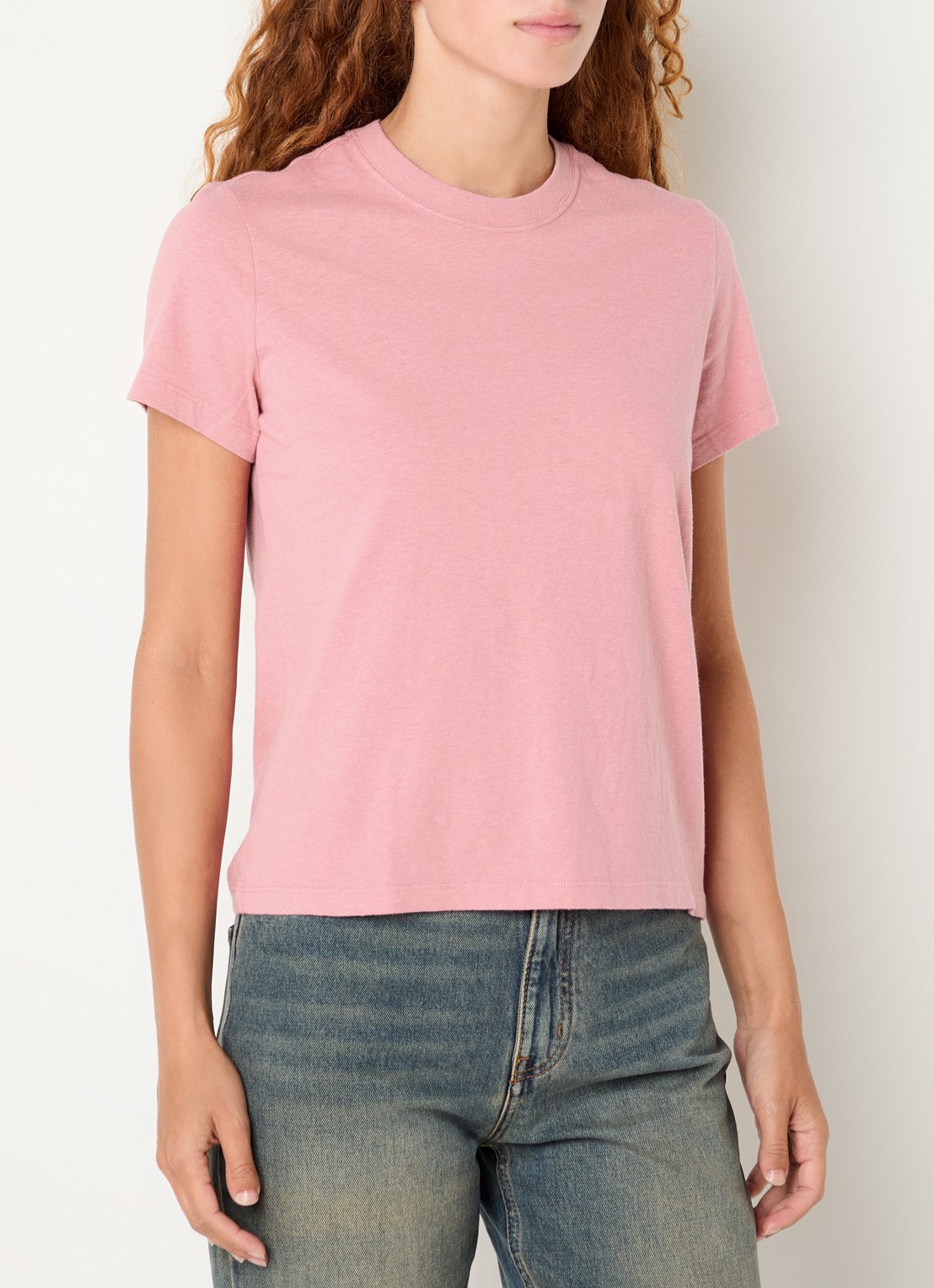 Levi's T-shirt met ronde hals - detail roze