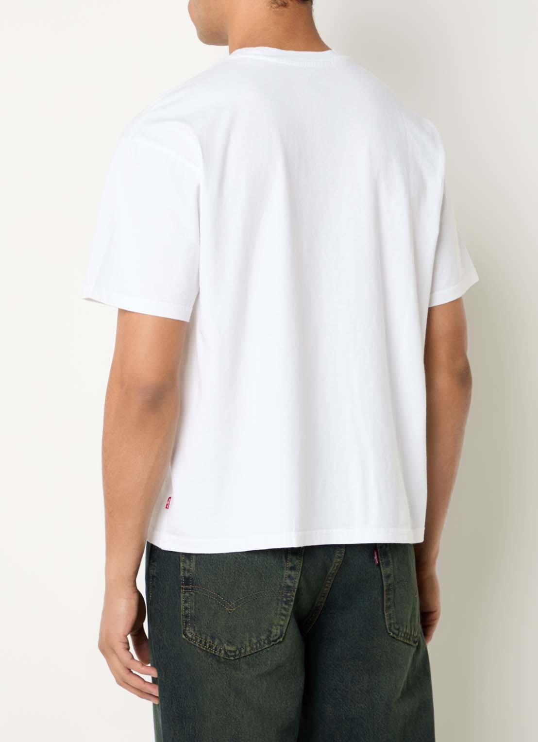 Levi's T-shirt met ronde hals - achterkant wit