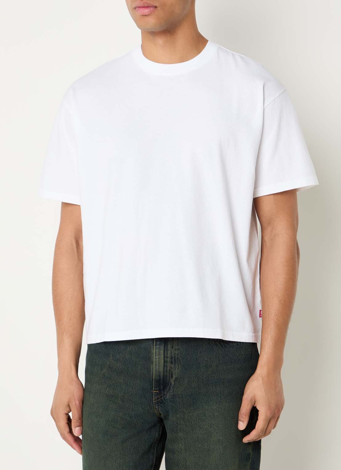 Levi's T-shirt met ronde hals - detail 4 wit