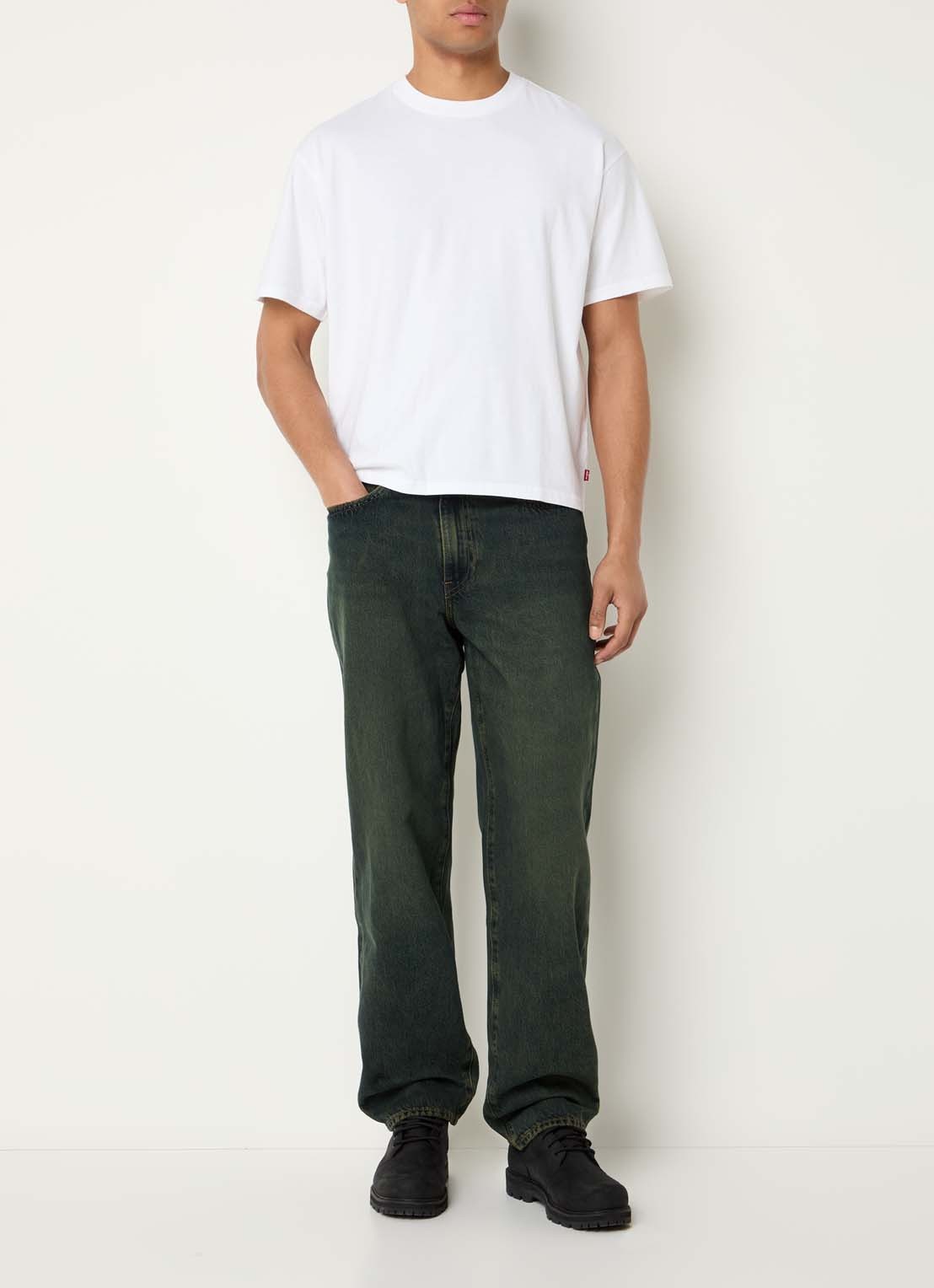 Levi's T-shirt met ronde hals - voorkant 3 wit