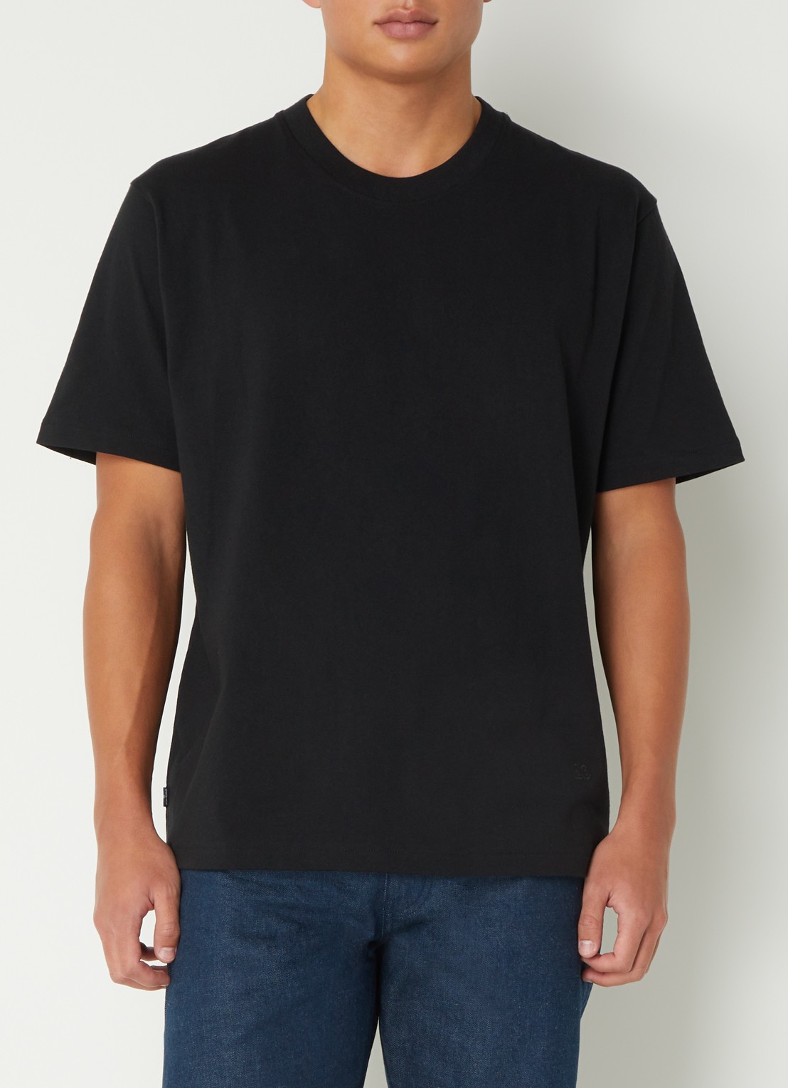 Levi's T-shirt met ronde hals - detail 3 zwart