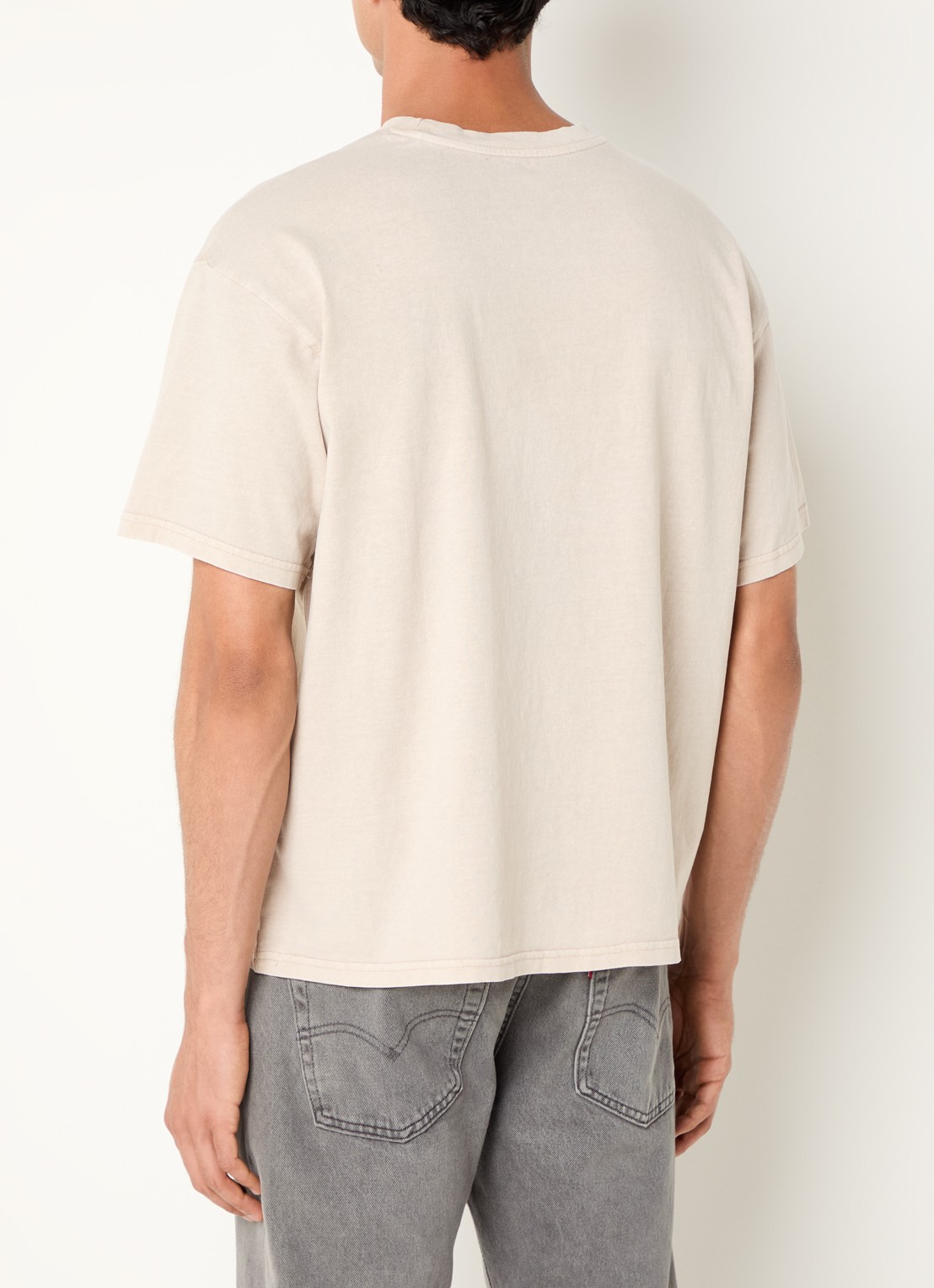 Levi's T-shirt met ronde hals - achterkant 4 beige