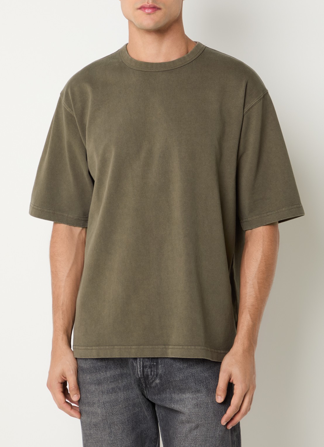Levi's T-shirt met ronde hals - detail 3 bronsgroen