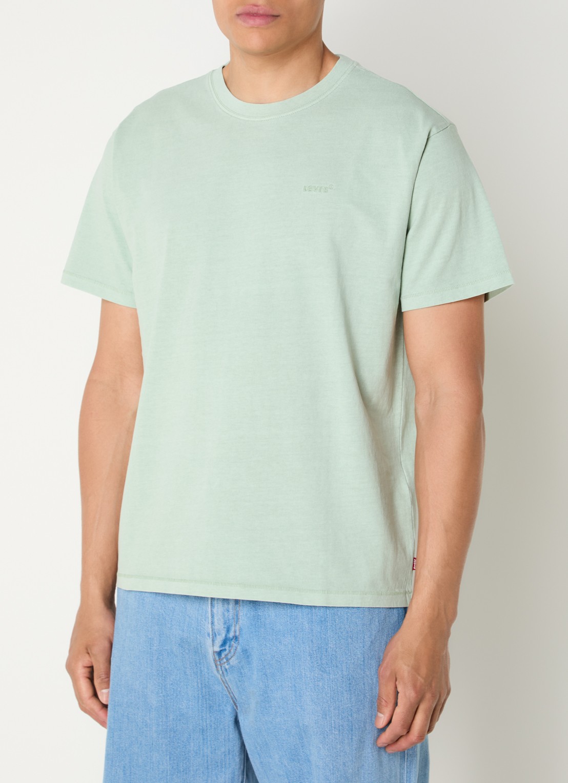 Levi's T-shirt met ronde hals - detail mint