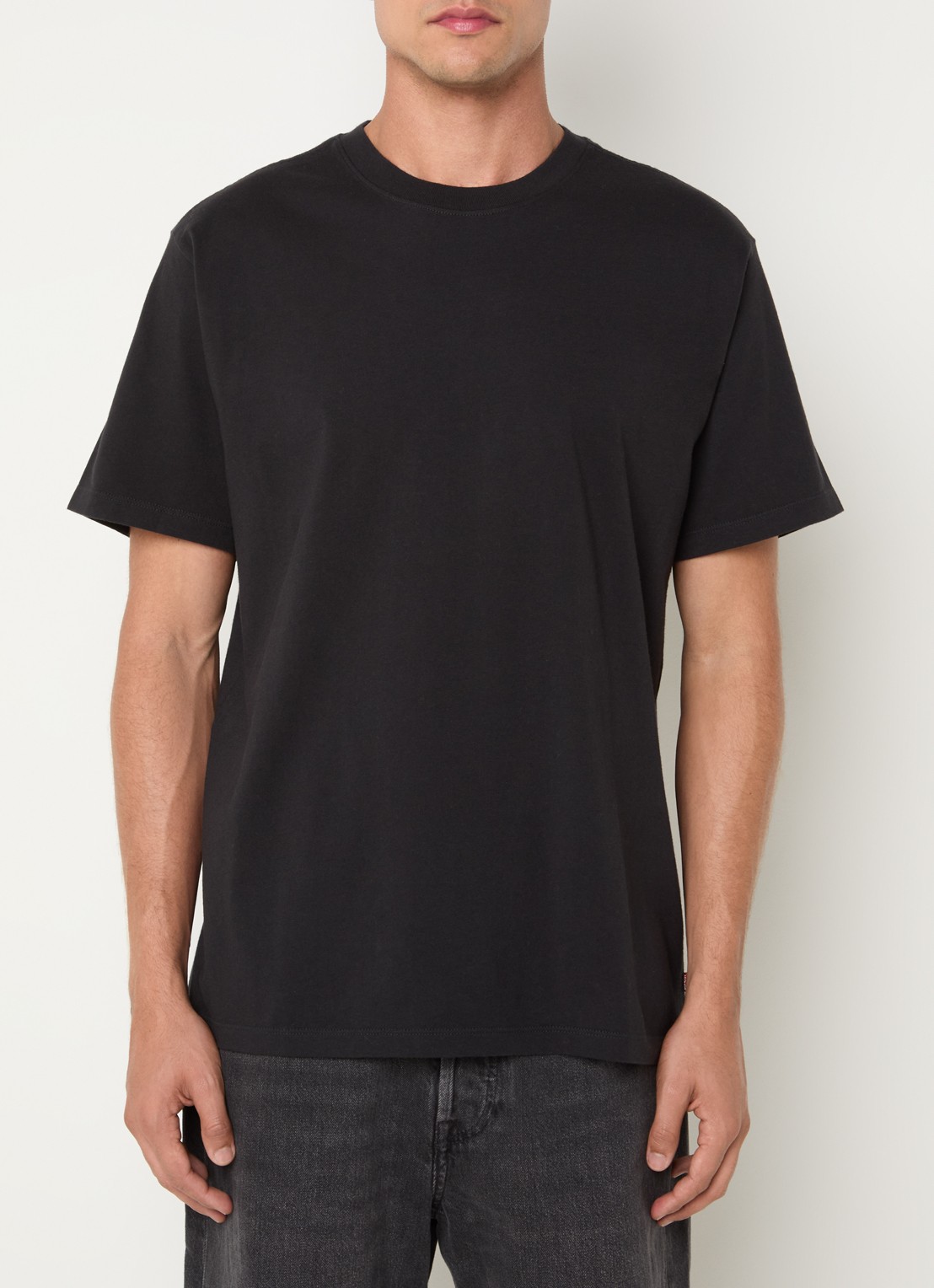 Levi's T-shirt met ronde hals - detail 4 zwart