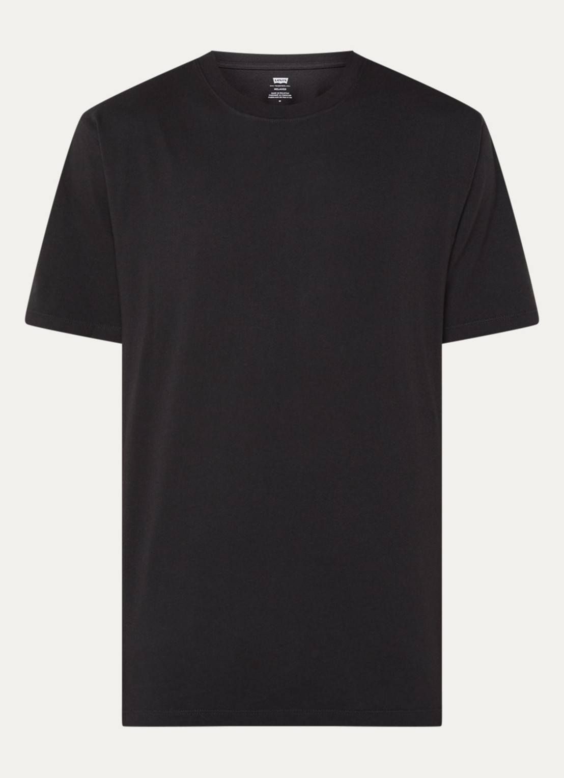 Levi's T-shirt met ronde hals - voorkant 2 zwart