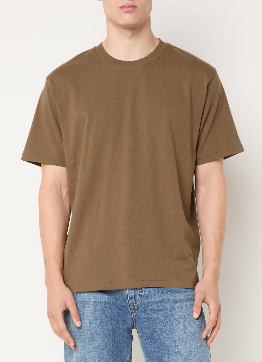 Levi's T-shirt met ronde hals - detail 2 lichtbruin