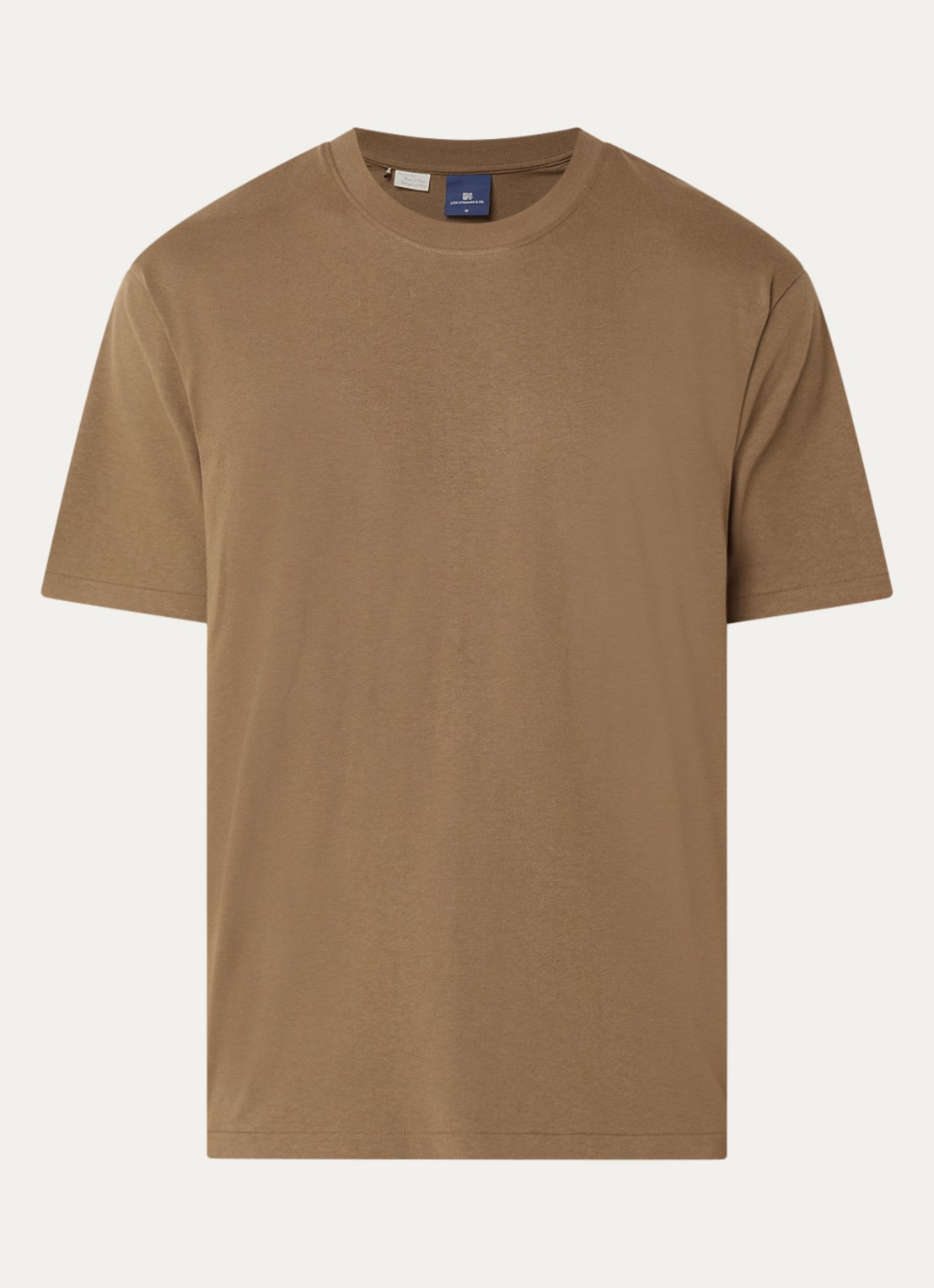 Levi's T-shirt met ronde hals - voorkant 3 lichtbruin