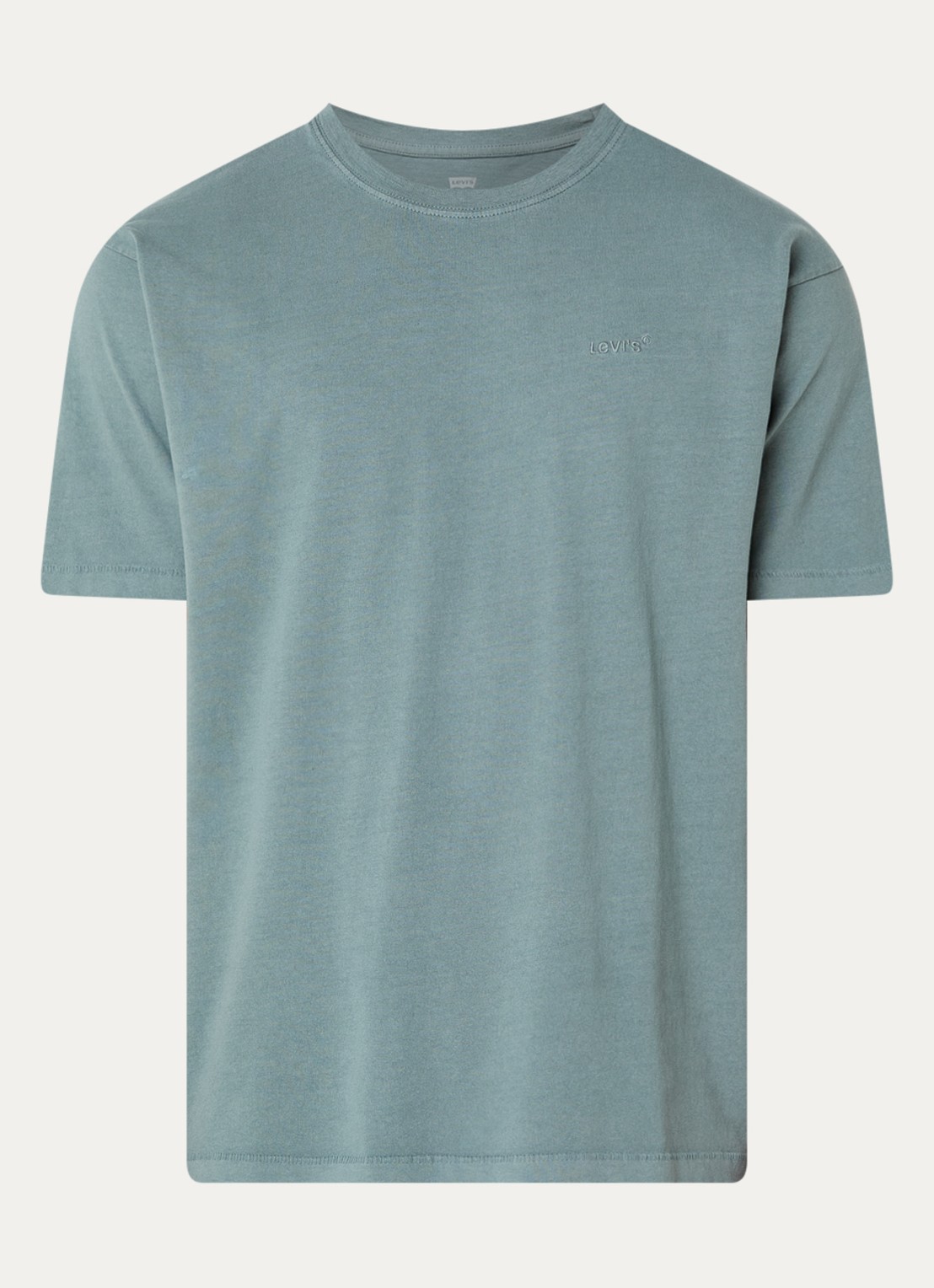 Levi's T-shirt met ronde hals - voorkant olijfgroen