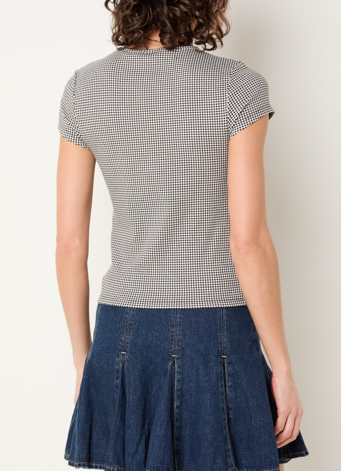 Levi's T-shirt met ruitdessin - achterkant 3 zwart
