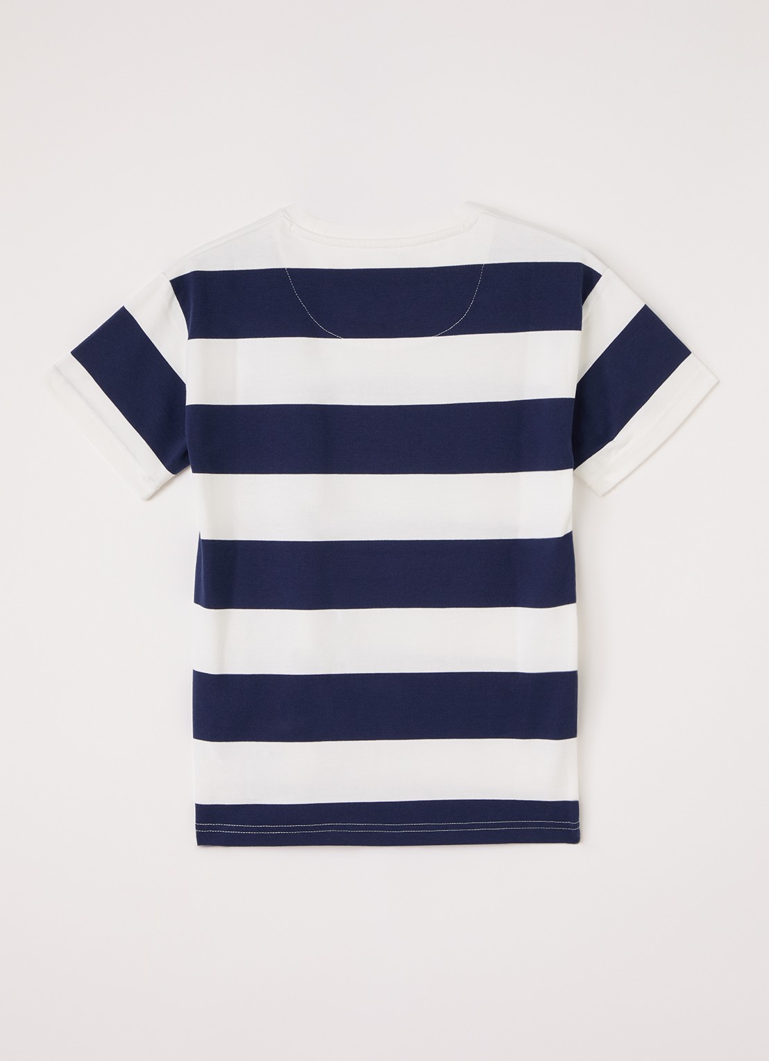 Levi's T-shirt met streepprint - voorkant 2 donkerblauw