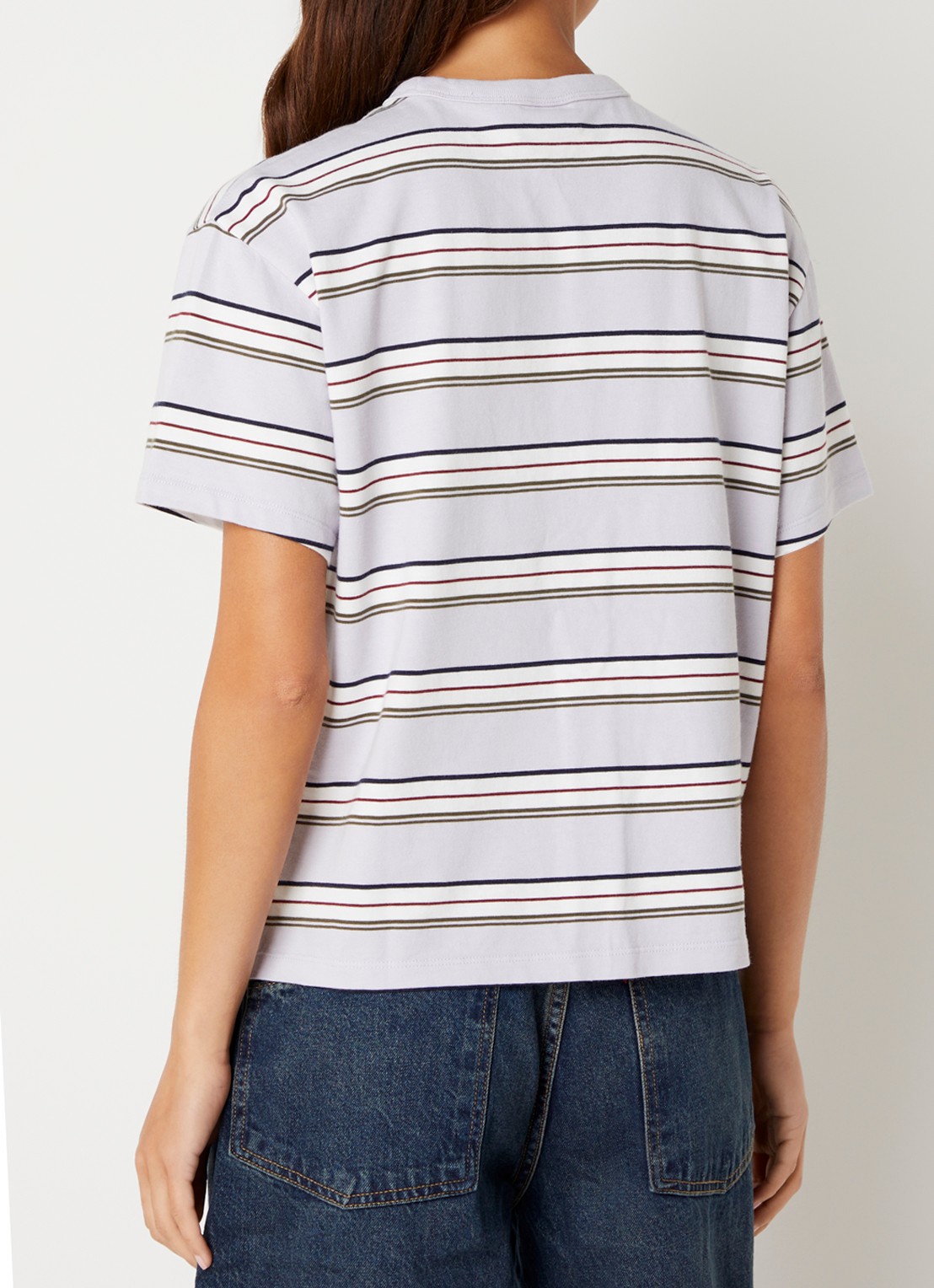 Levi's T-shirt met streepprint - achterkant 2 lichtpaars