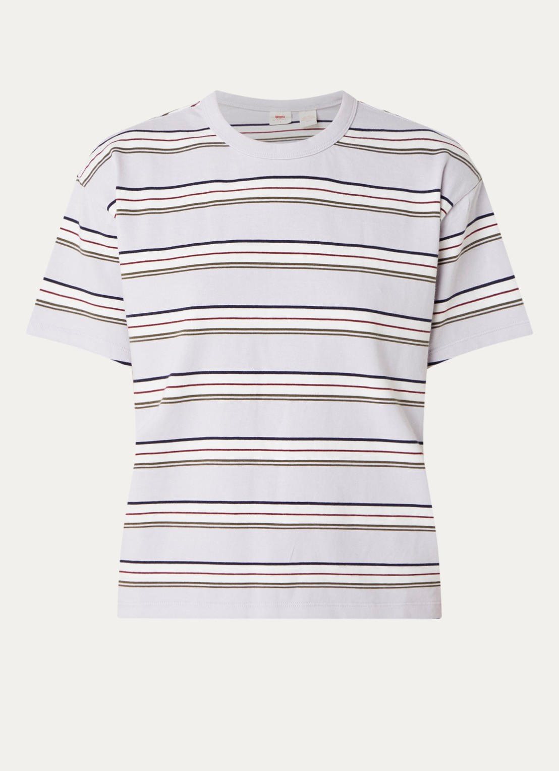 Levi's T-shirt met streepprint - voorkant 3 lichtpaars