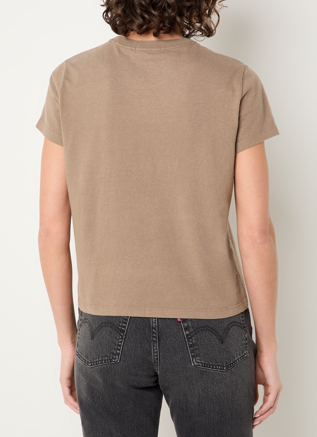 Levi's T-shirt met stretch - achterkant bruin
