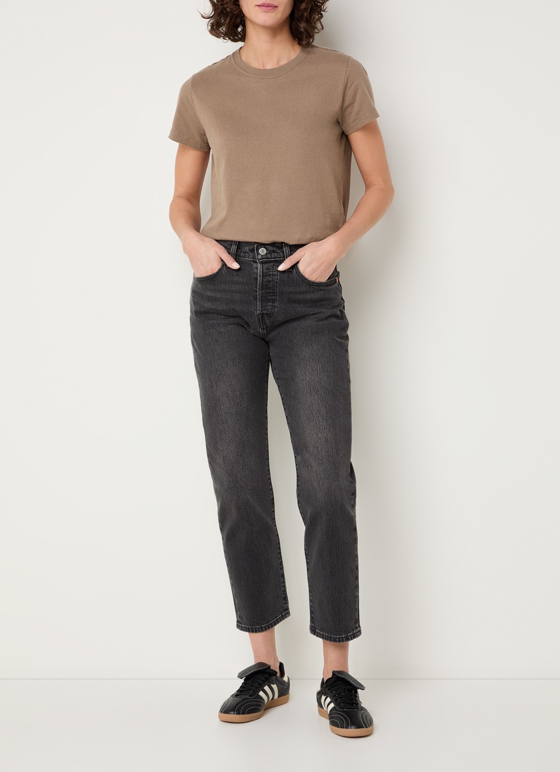 Levi's T-shirt met stretch - voorkant 3 bruin