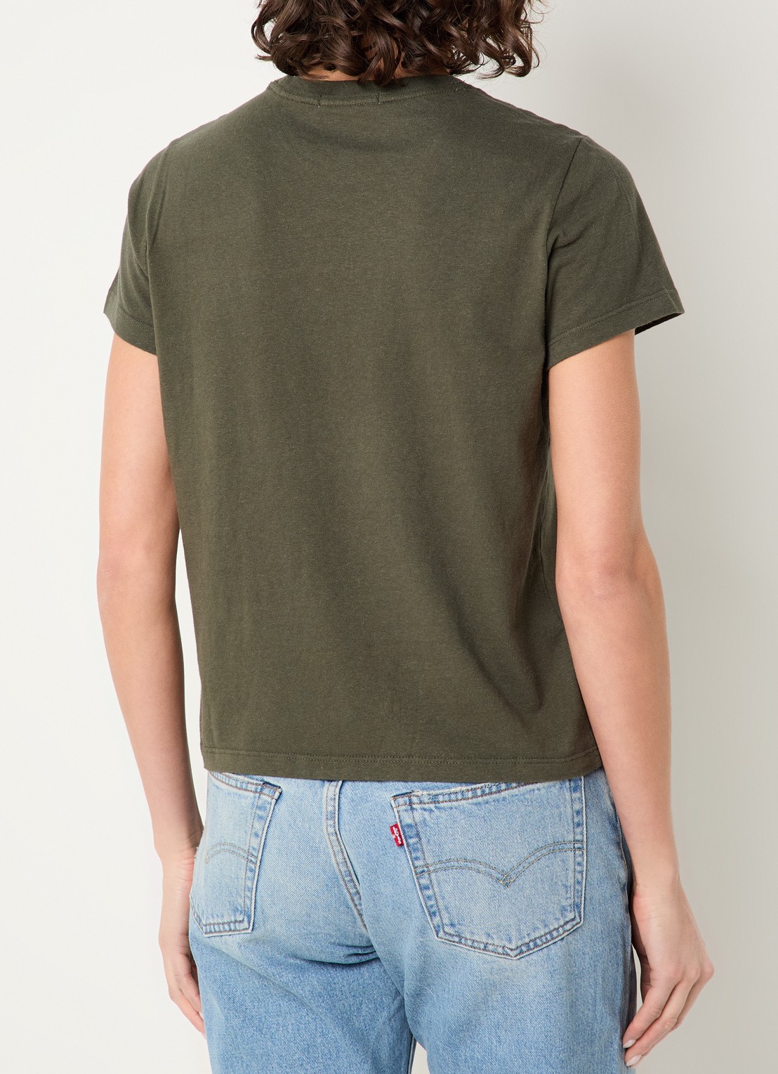 Levi's T-shirt met stretch - achterkant 3 groen