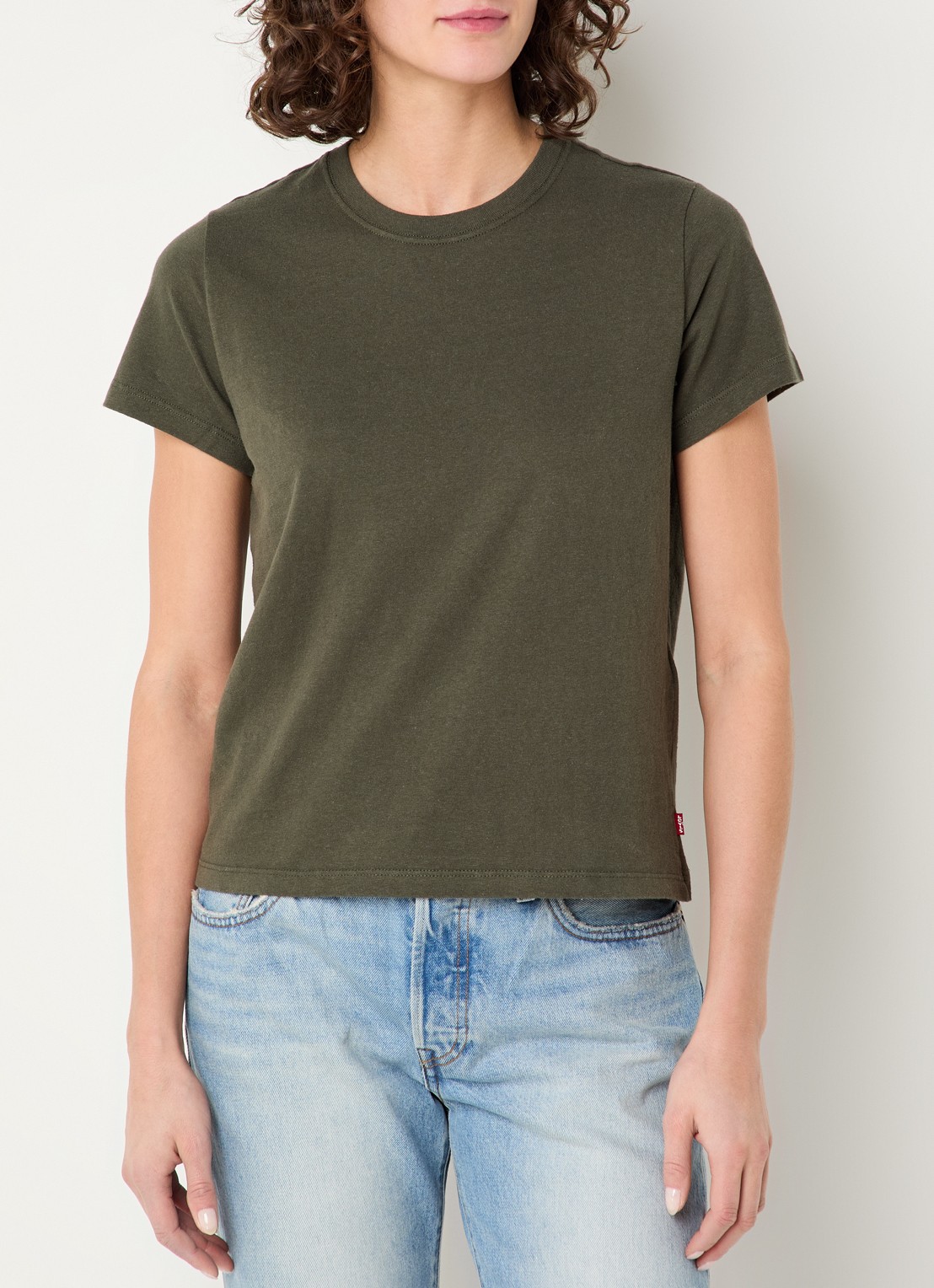 Levi's T-shirt met stretch - detail 4 groen