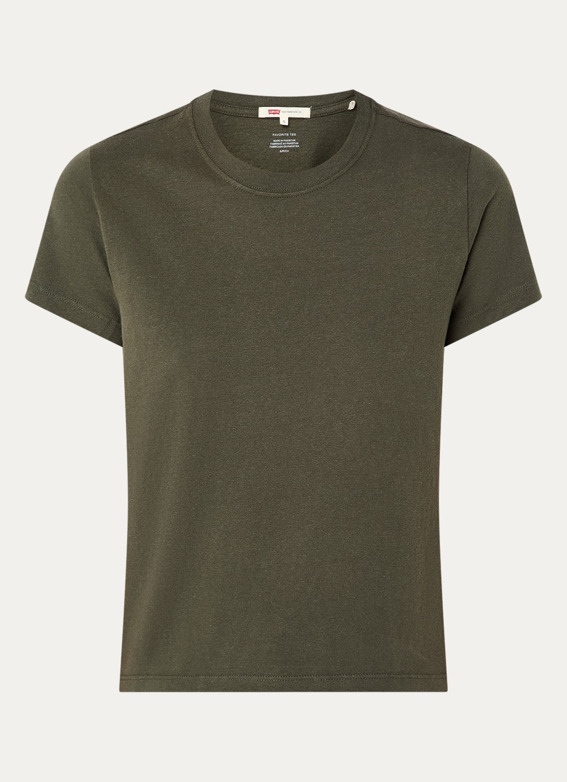 Levi's T-shirt met stretch - voorkant groen