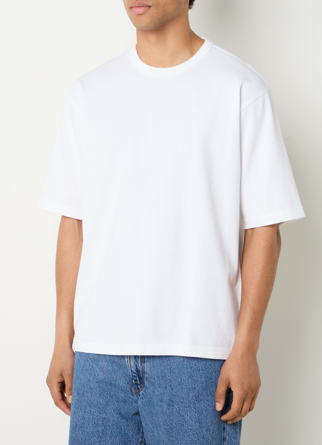 Levi's T-shirt met stretch - detail 3 wit