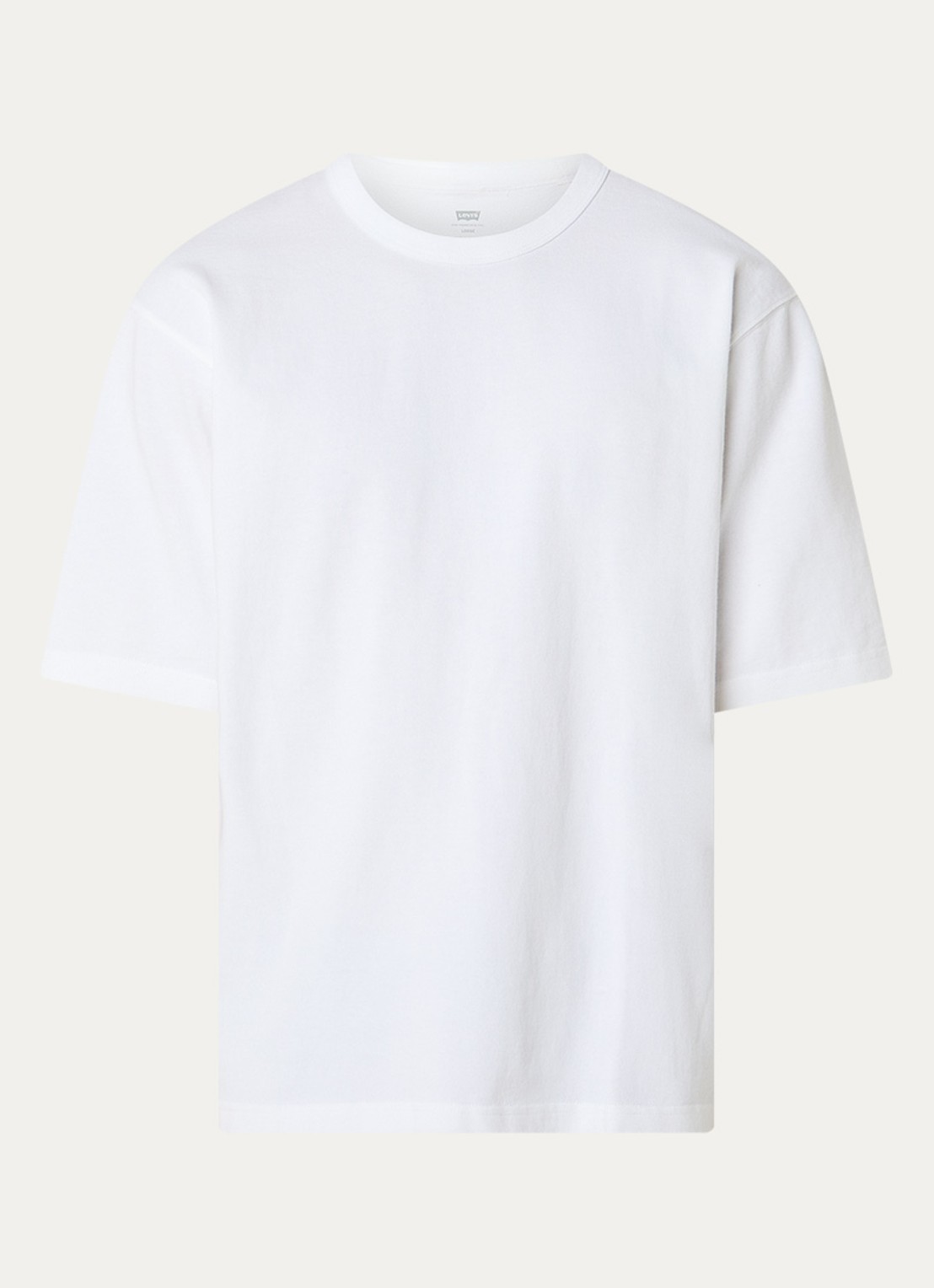 Levi's T-shirt met stretch - voorkant wit