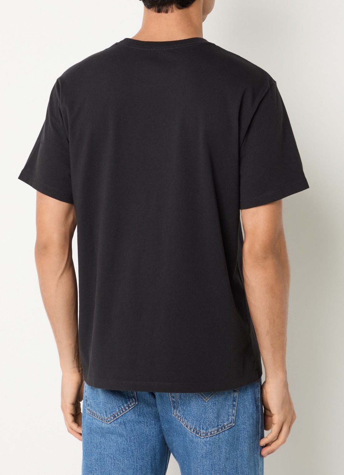 Levi's T-shirt met stretch - achterkant zwart