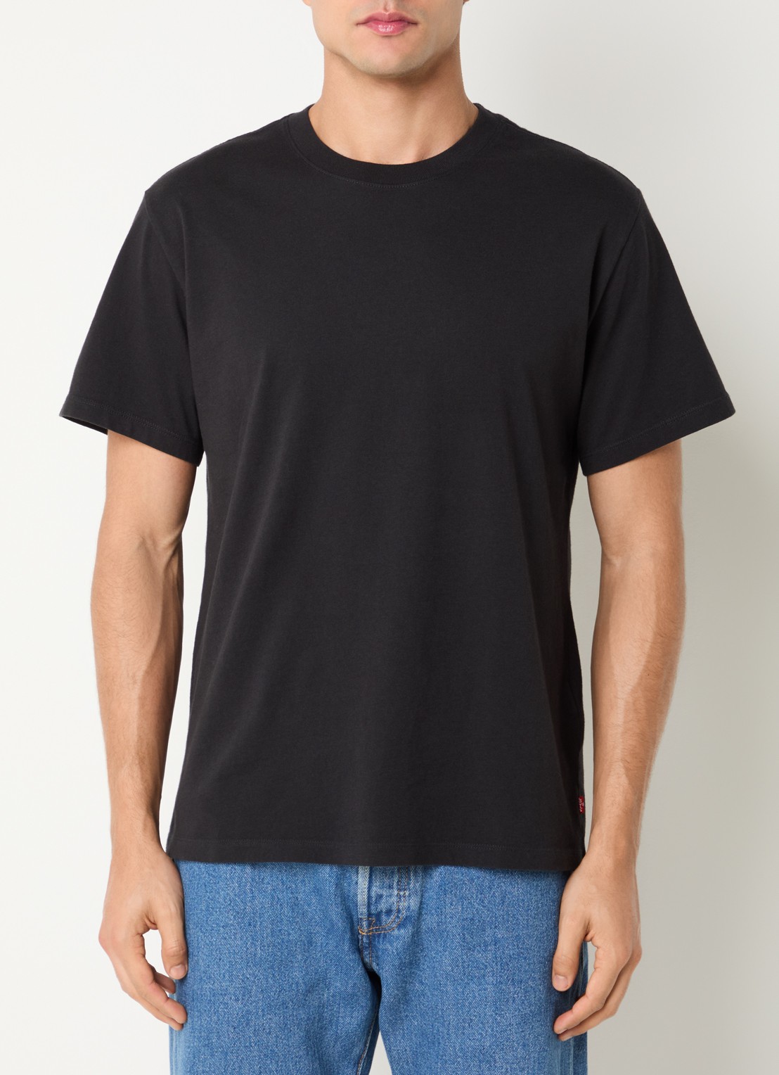 Levi's T-shirt met stretch - detail 2 zwart