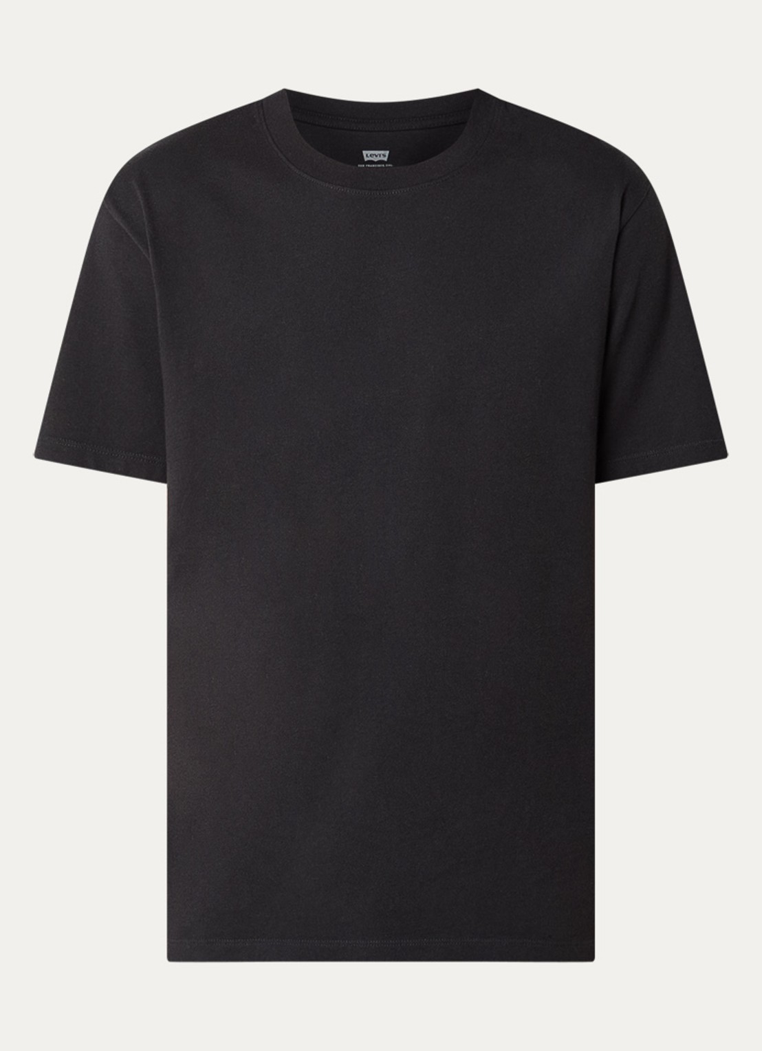Levi's T-shirt met stretch - voorkant 3 zwart