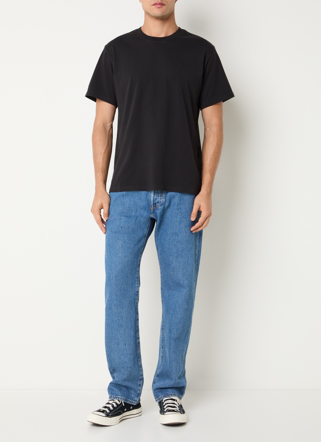 Levi's T-shirt met stretch - voorkant 4 zwart