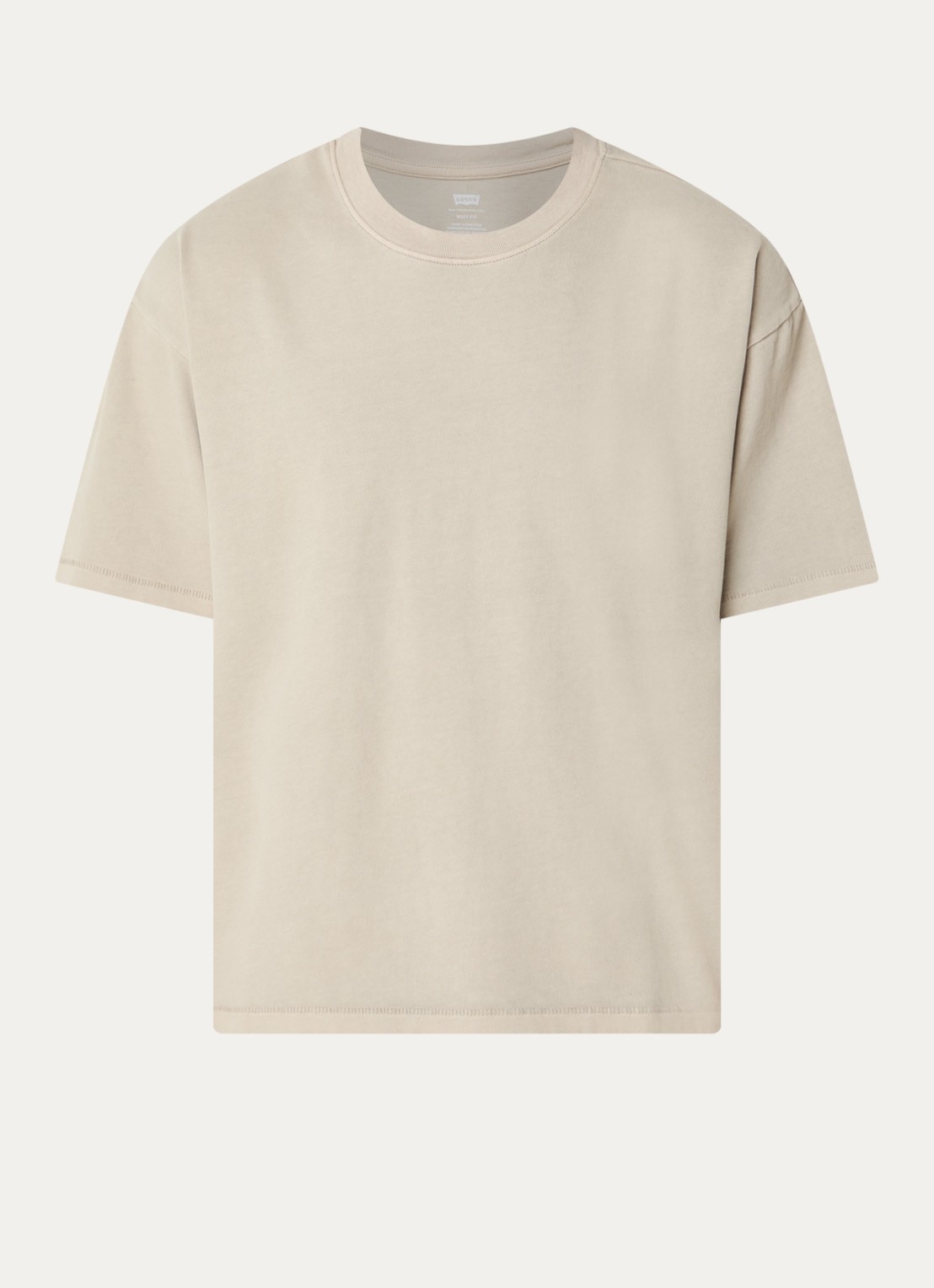 Levi's T-shirt met verwassen afwerking - voorkant beige