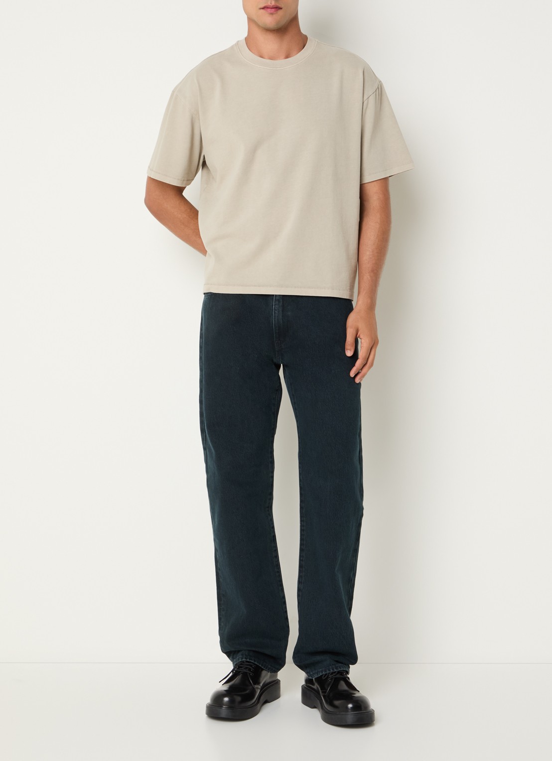 Levi's T-shirt met verwassen afwerking - voorkant 2 beige