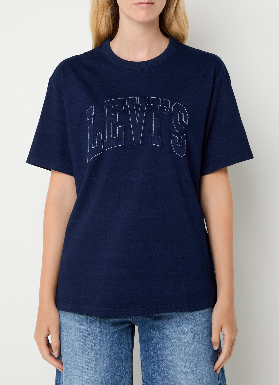 Levi's Tabor T-shirt met logoborduring - detail 2 donkerblauw