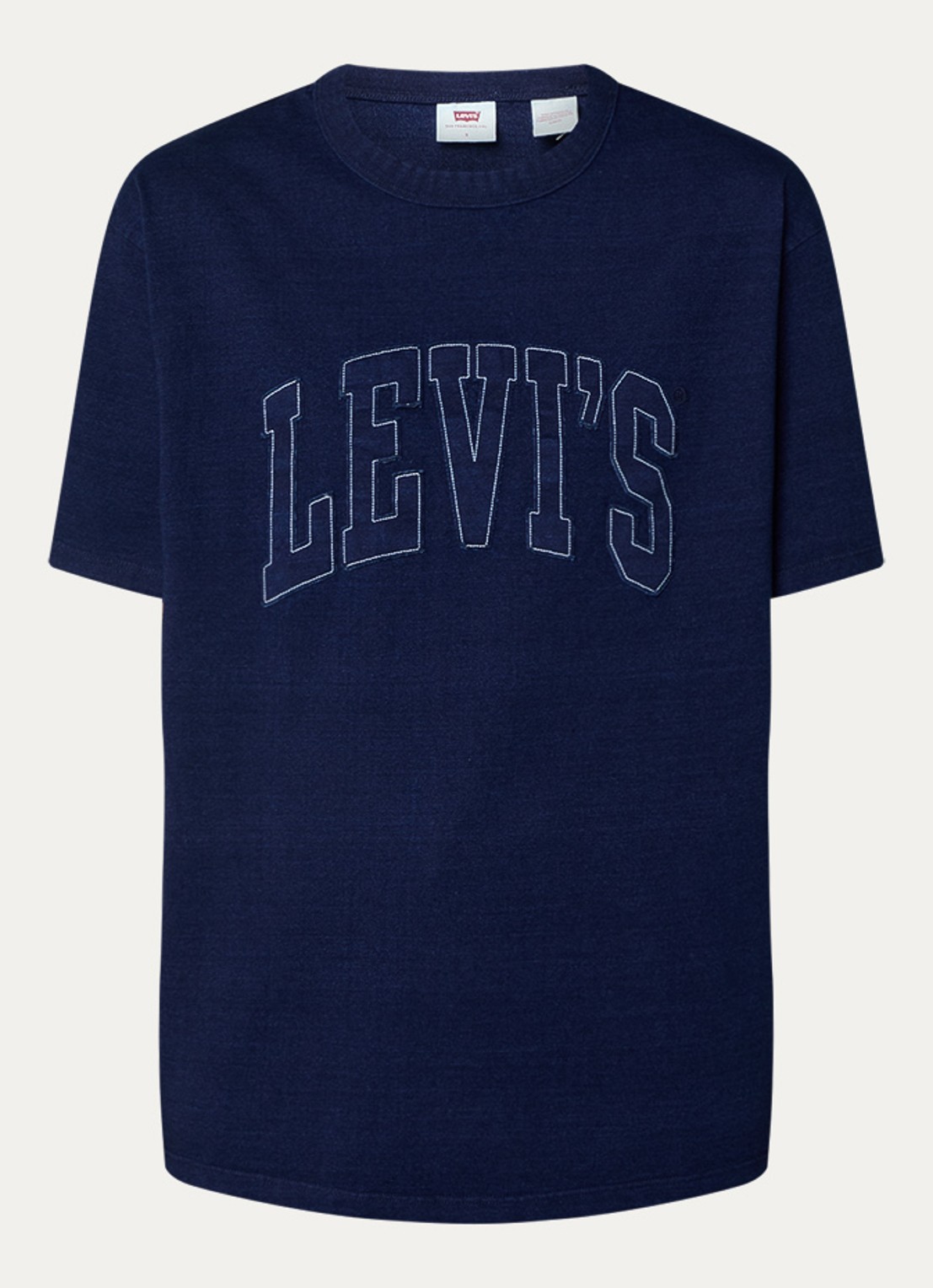 Levi's Tabor T-shirt met logoborduring - voorkant 3 donkerblauw