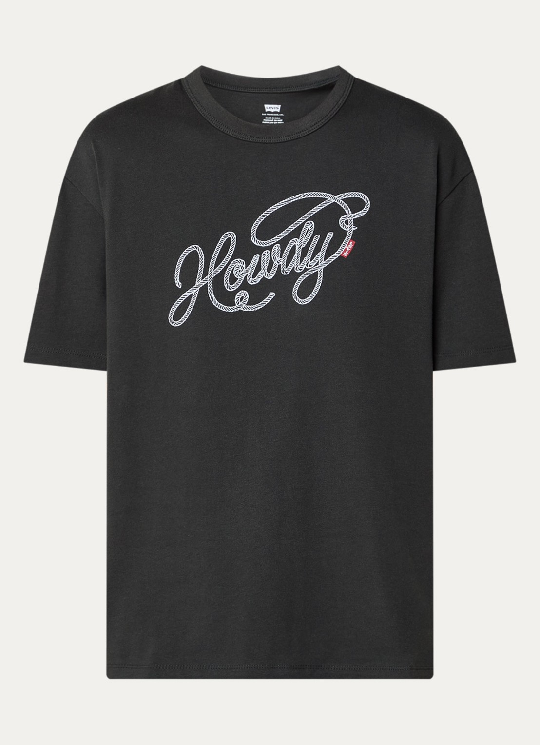 Levi's Tabor T-shirt met print - voorkant 2 middengrijs