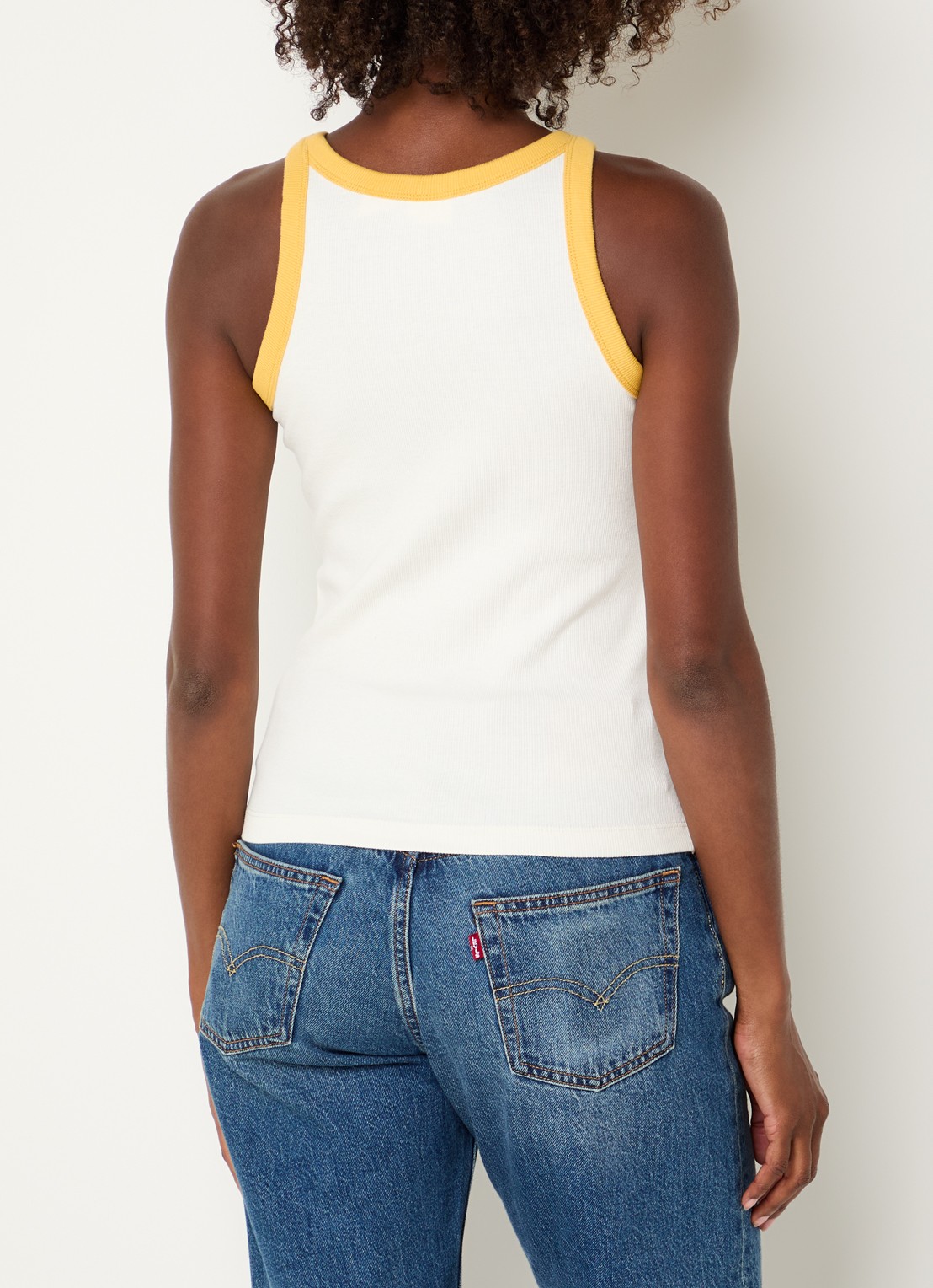 Levi's Tanktop met logo - achterkant 4 gebroken wit