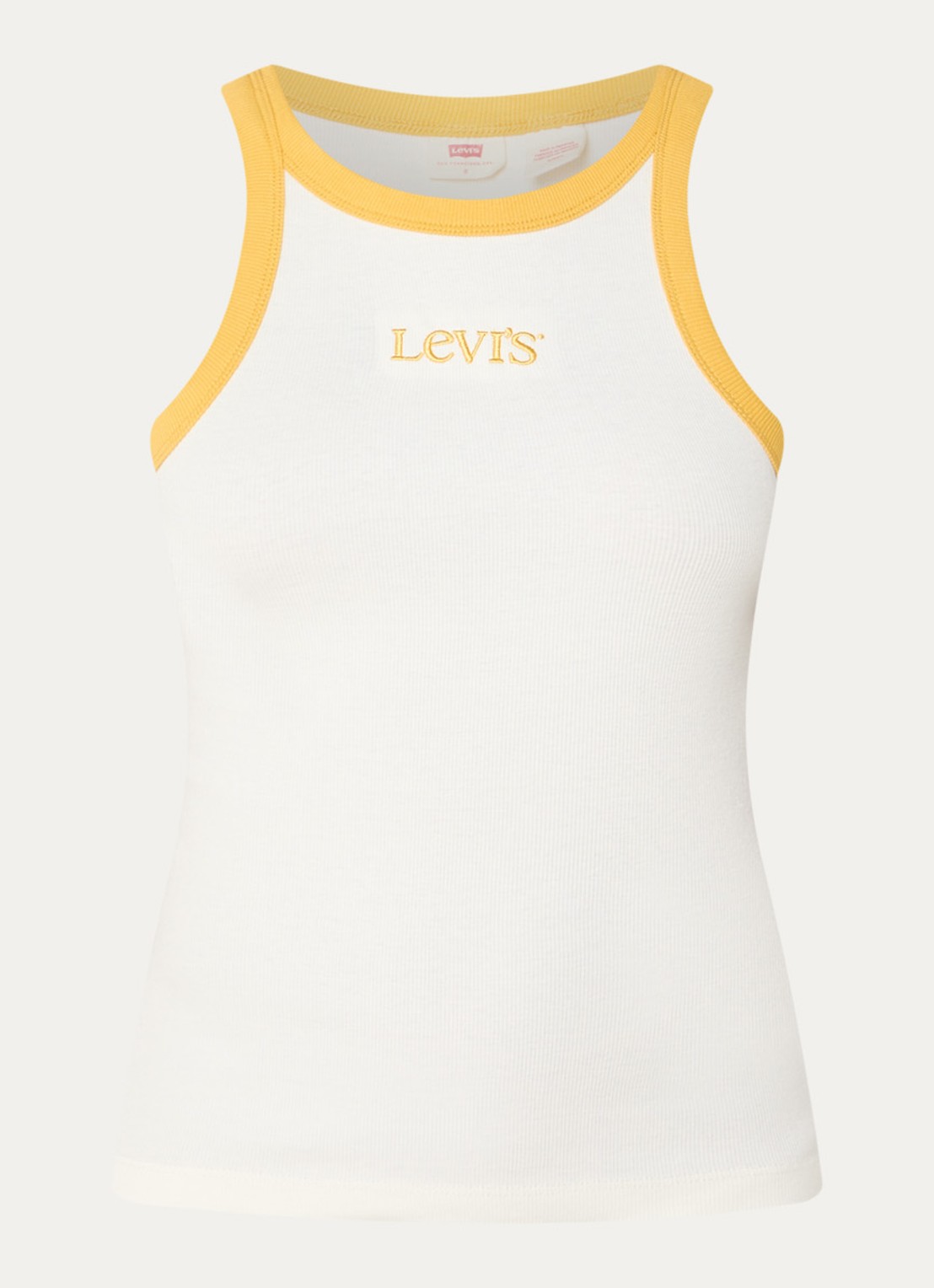 Levi's Tanktop met logo - voorkant gebroken wit