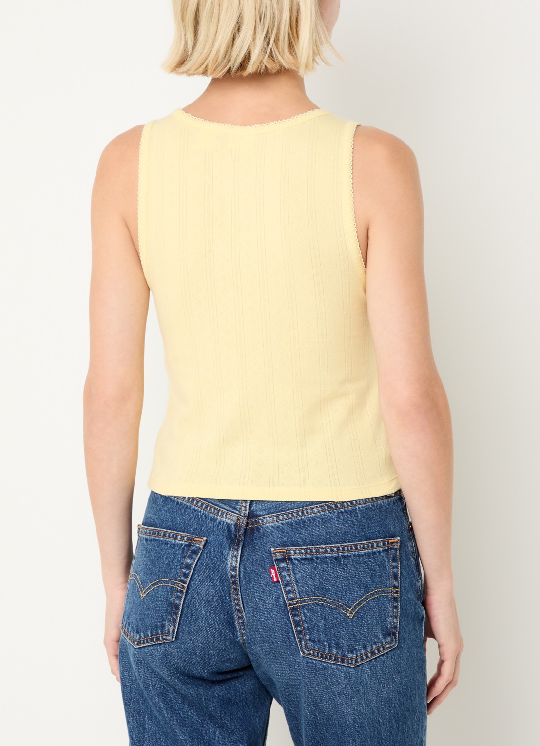 Levi's Tanktop met ronde hals - achterkant 3 geel