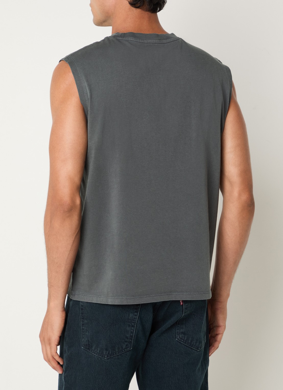 Levi's Tanktop met ronde hals - achterkant donkergrijs