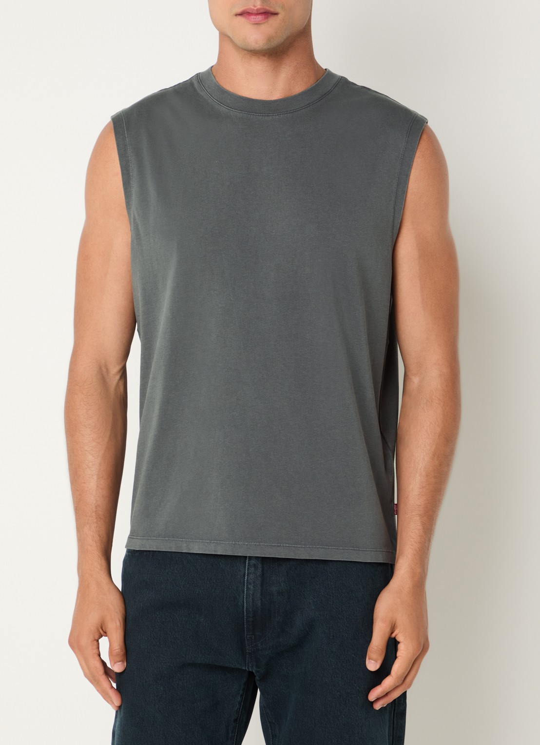 Levi's Tanktop met ronde hals - detail 2 donkergrijs