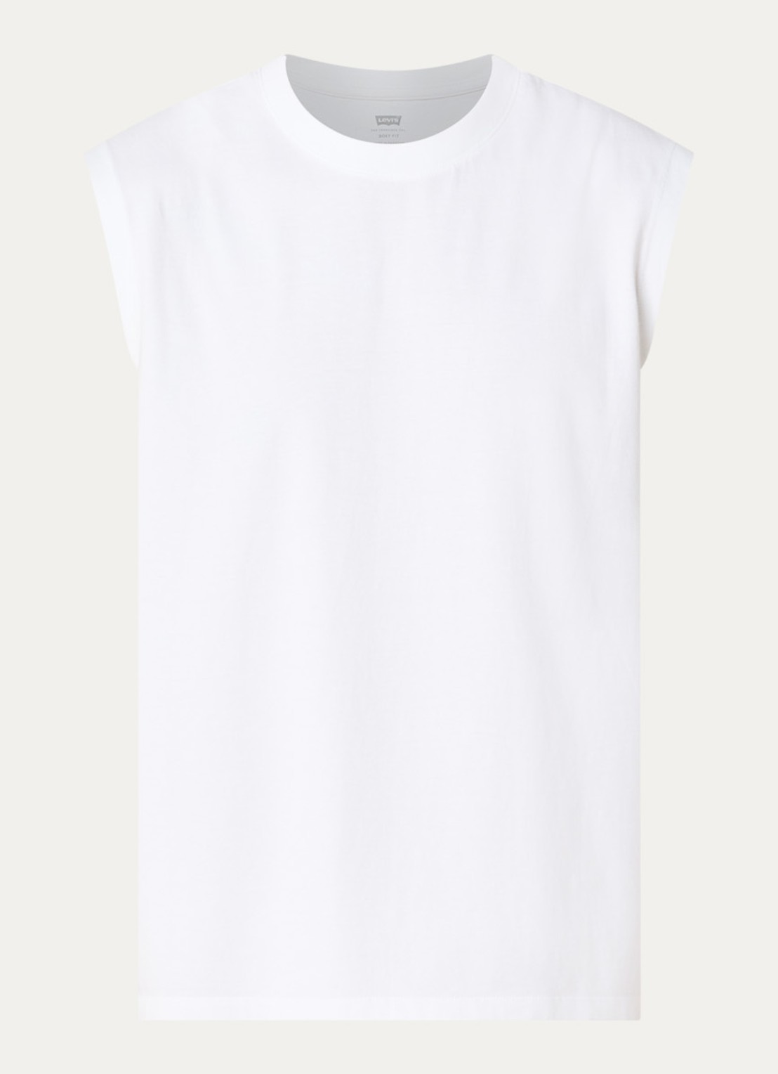 Levi's Tanktop met ronde hals - voorkant wit