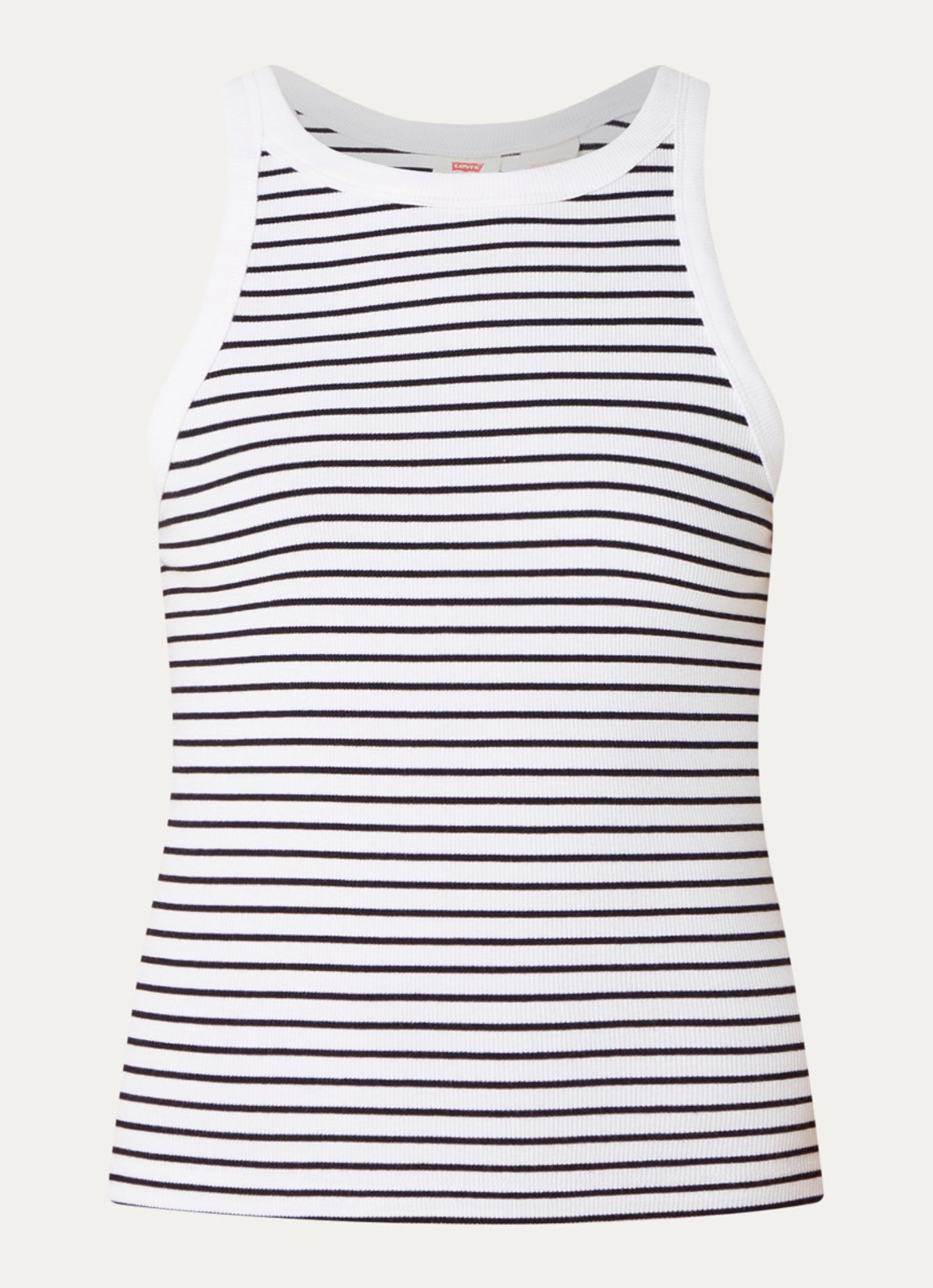 Levi's Tanktop met streepprint - voorkant wit