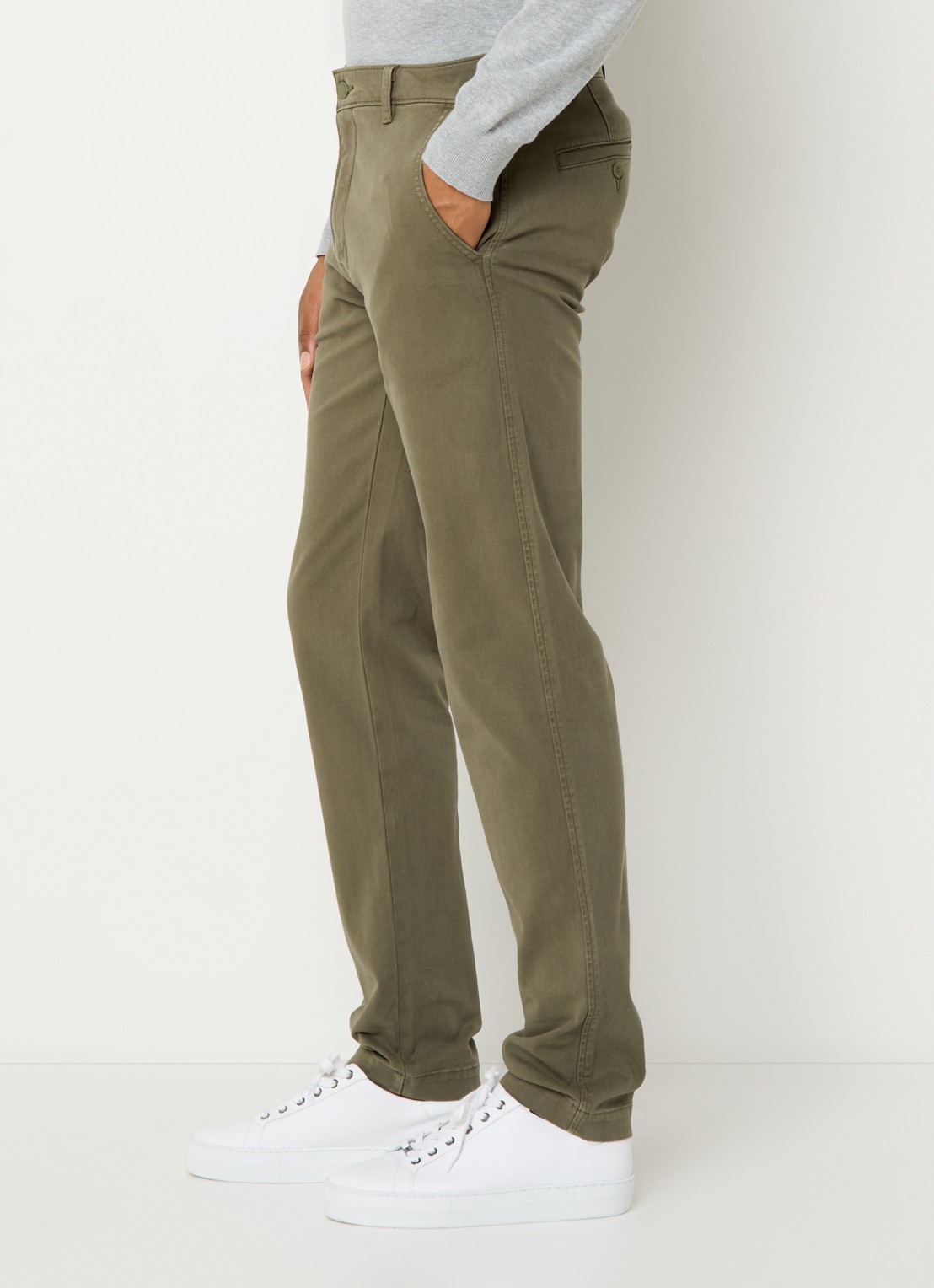 Levi's Tapered fit chino met steekzakken - detail 2 olijfgroen