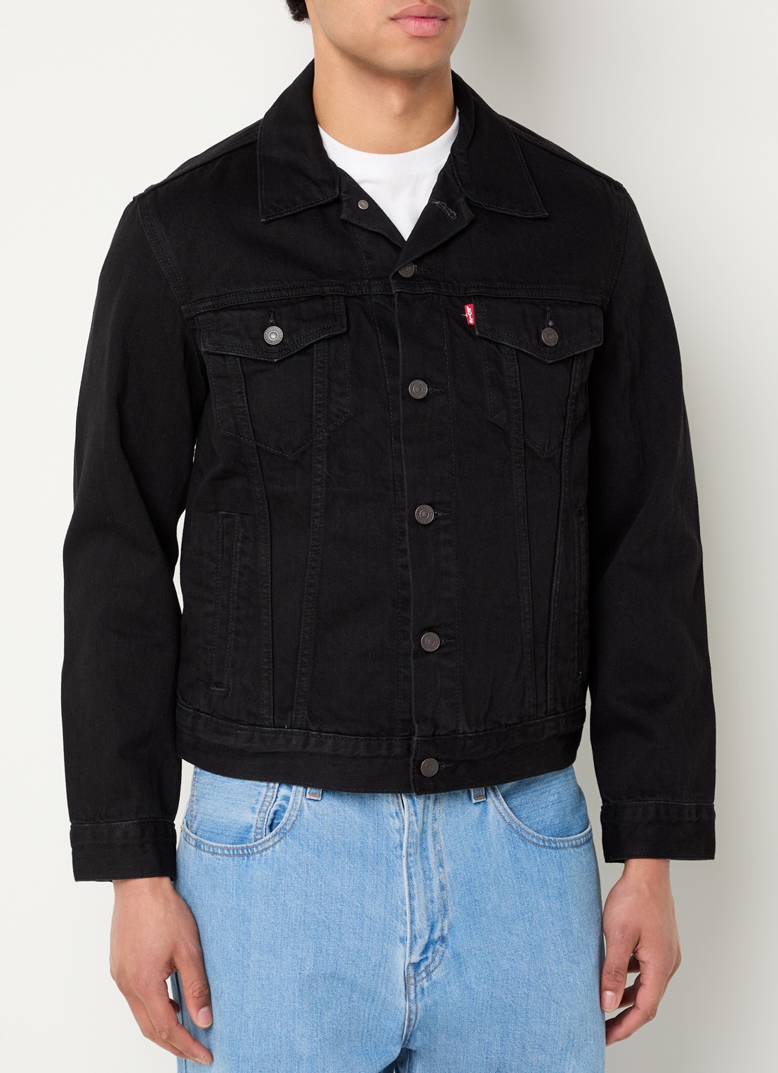 Levi's The Trucker spijkerjas met borstzakken - detail 3 zwart