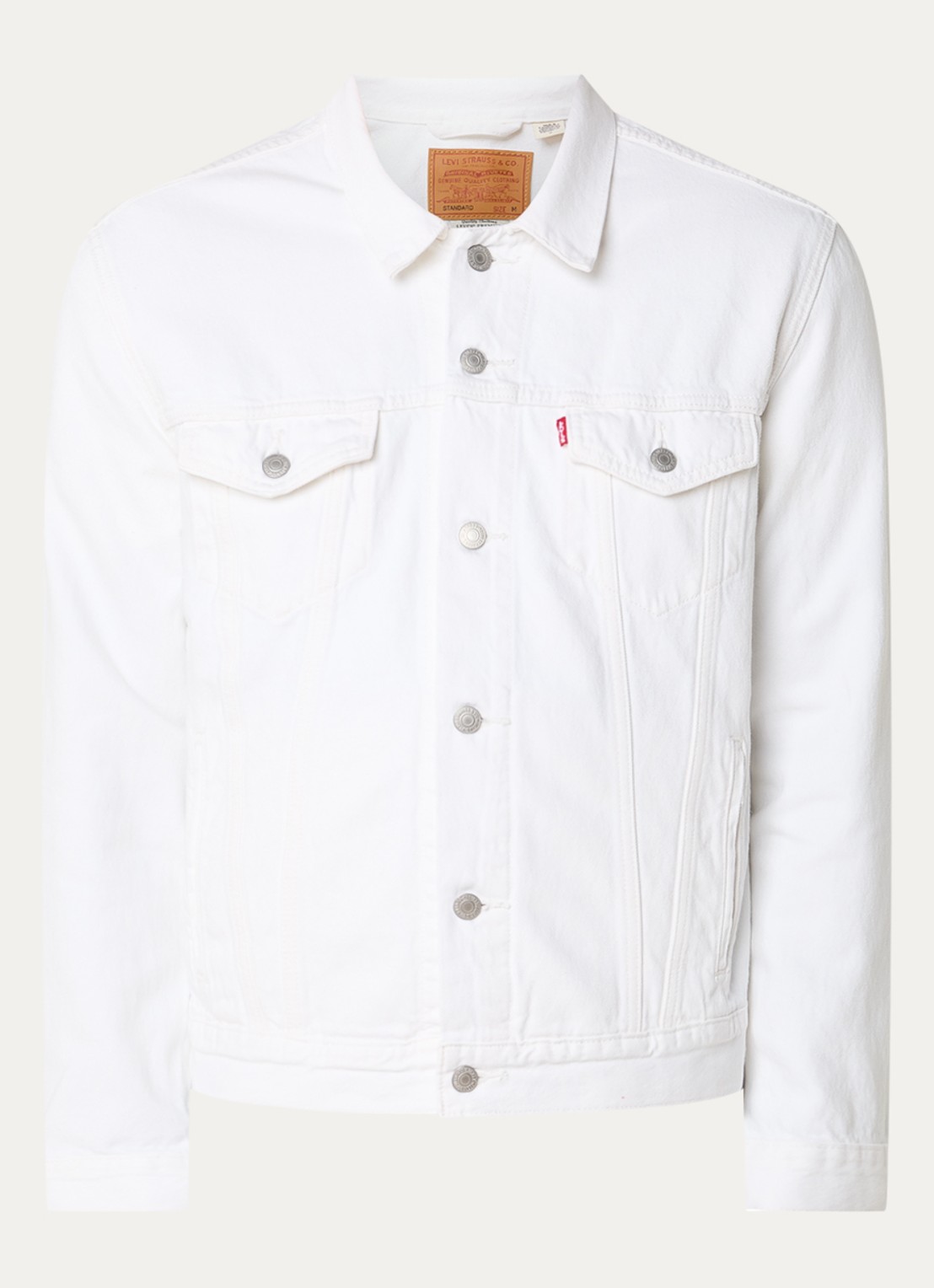 Levi's The Trucker spijkerjas met borstzakken - voorkant 3 gebroken wit