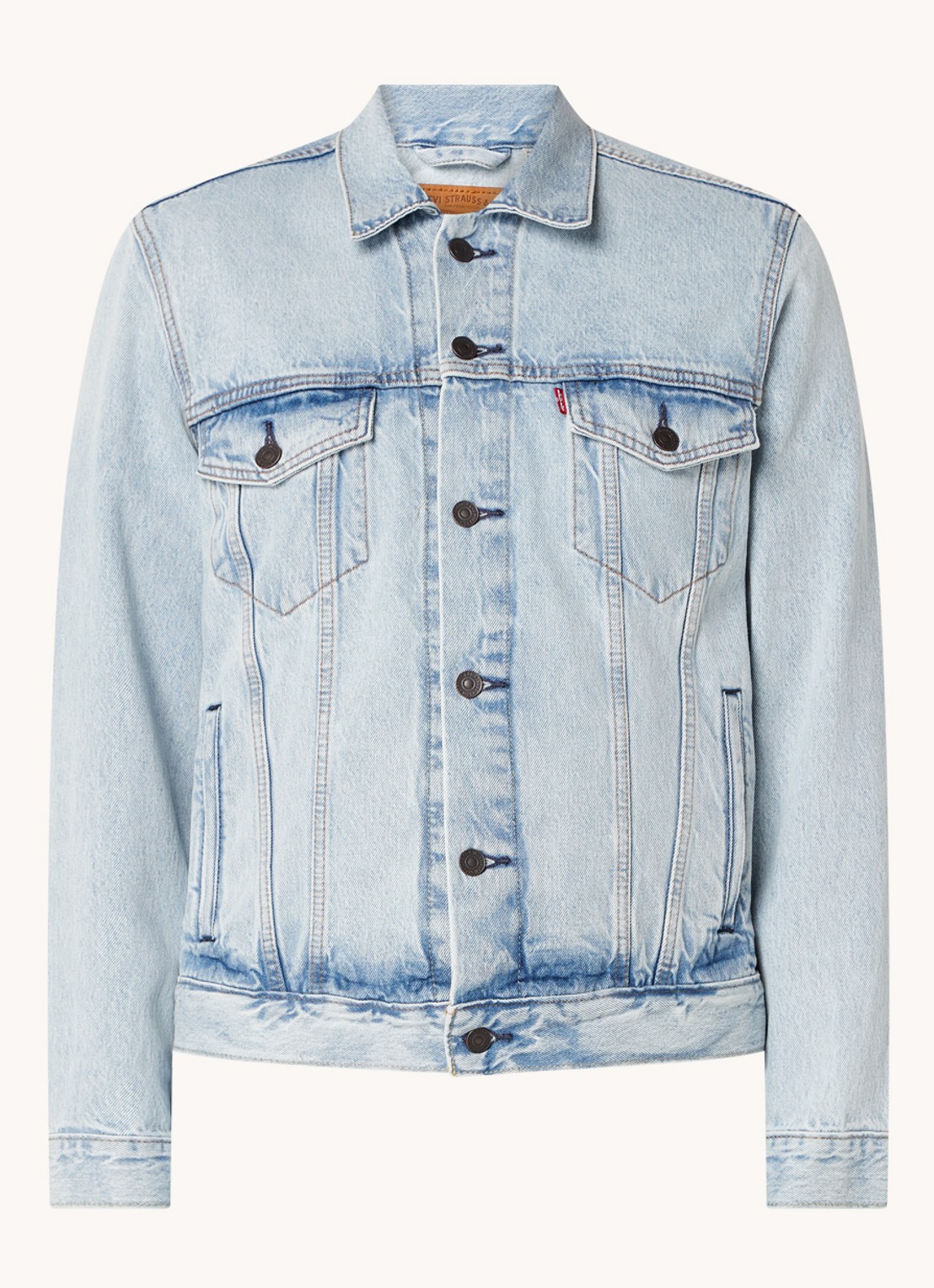 Levi's The Trucker spijkerjas met steekzakken - voorkant 3 lichtblauw