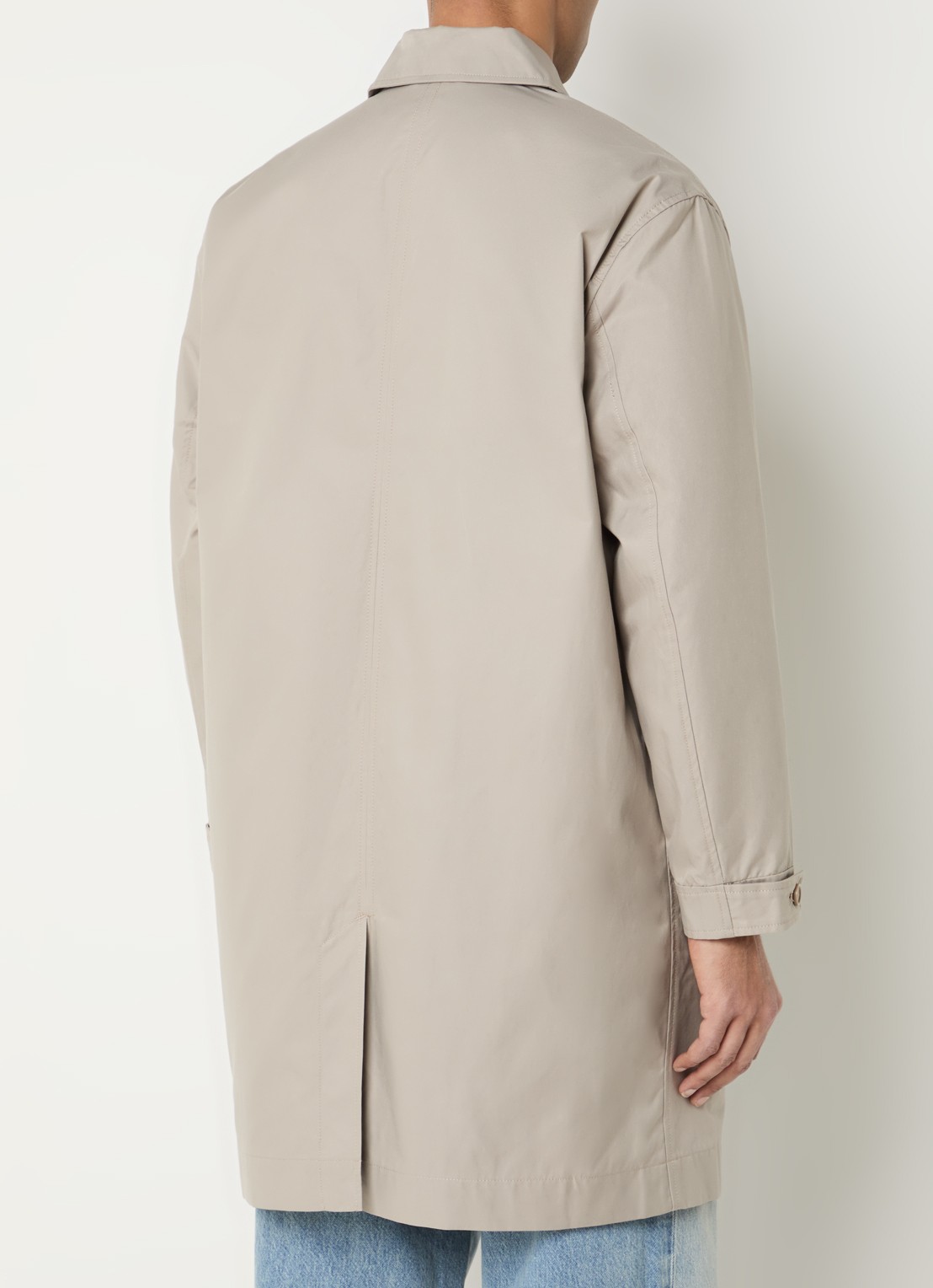 Levi's Tiburon trenchcoat met steekzakken en kraag - achterkant beige