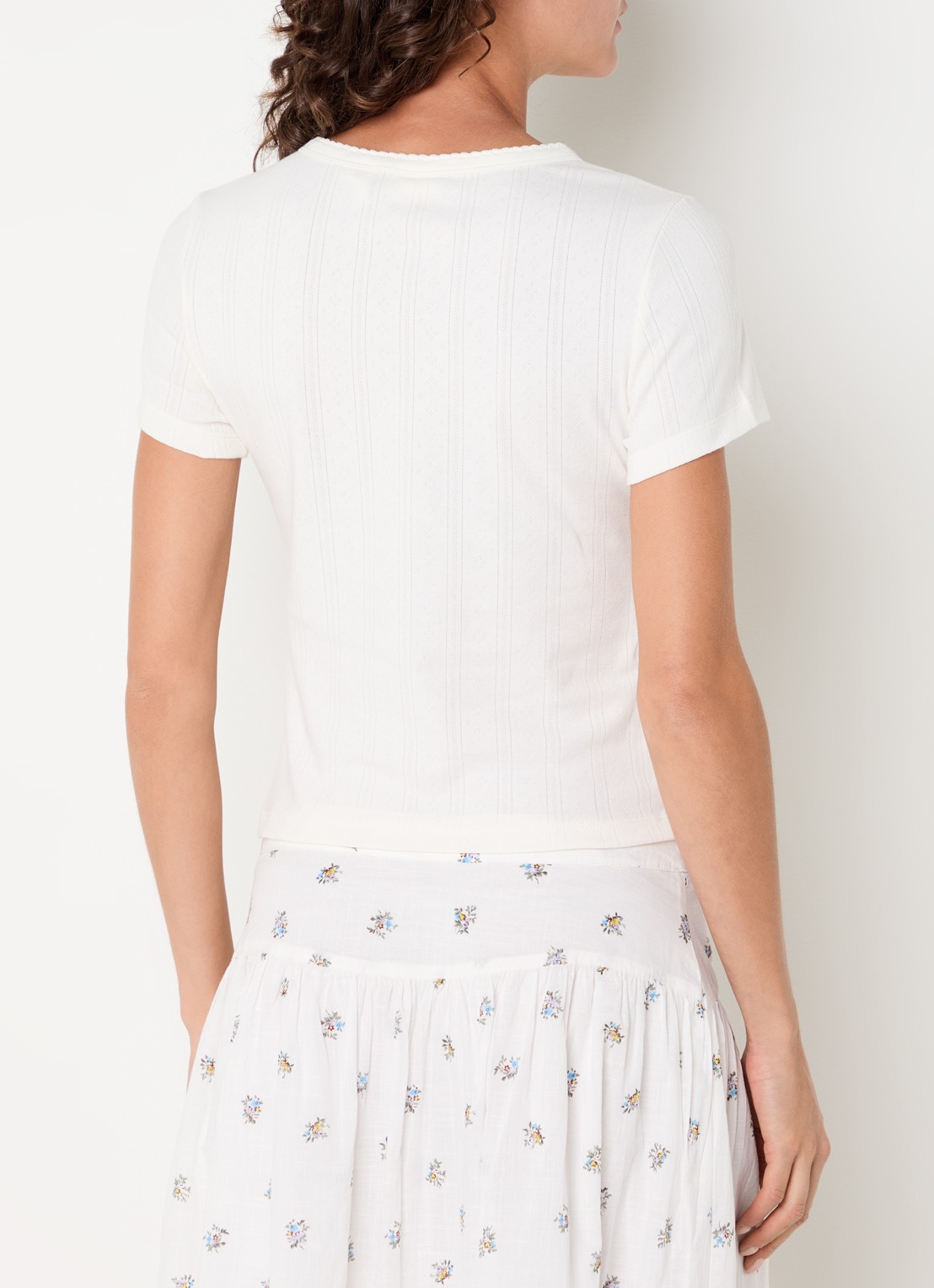 Levi's Top met ronde hals - achterkant 2 gebroken wit