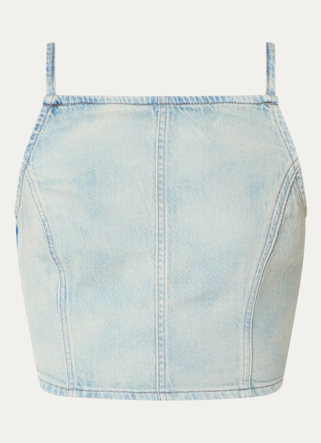 Levi's Top van denim - voorkant 3 blauwgrijs